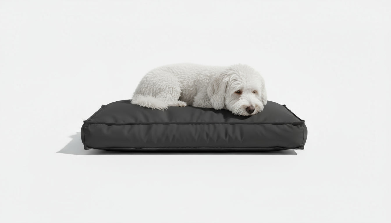 Pawesome Indoor/Outdoor Premium Rectangle Dog Bed in Black Check