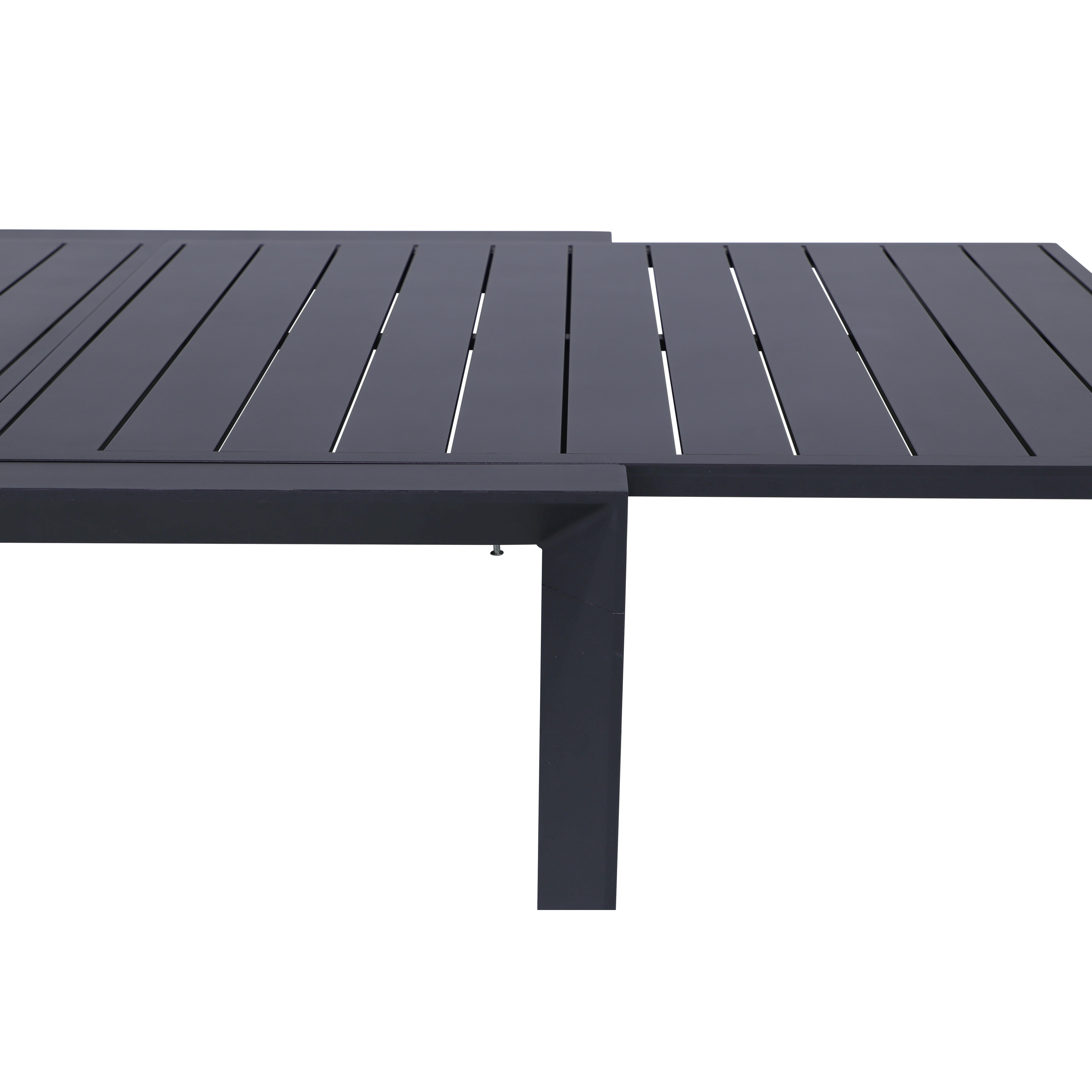 Morocco Outdoor Extension Dining Table (230cm - 345cm) in Gunmetal Aluminium