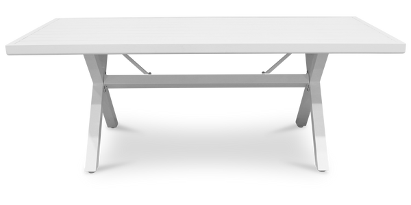 Noosa Aluminium Dining Table in Arctic White