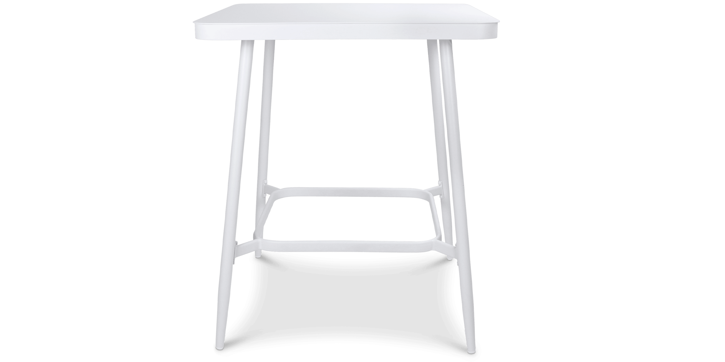 Amalfi Square Bar Table in Arctic White Aluminium
