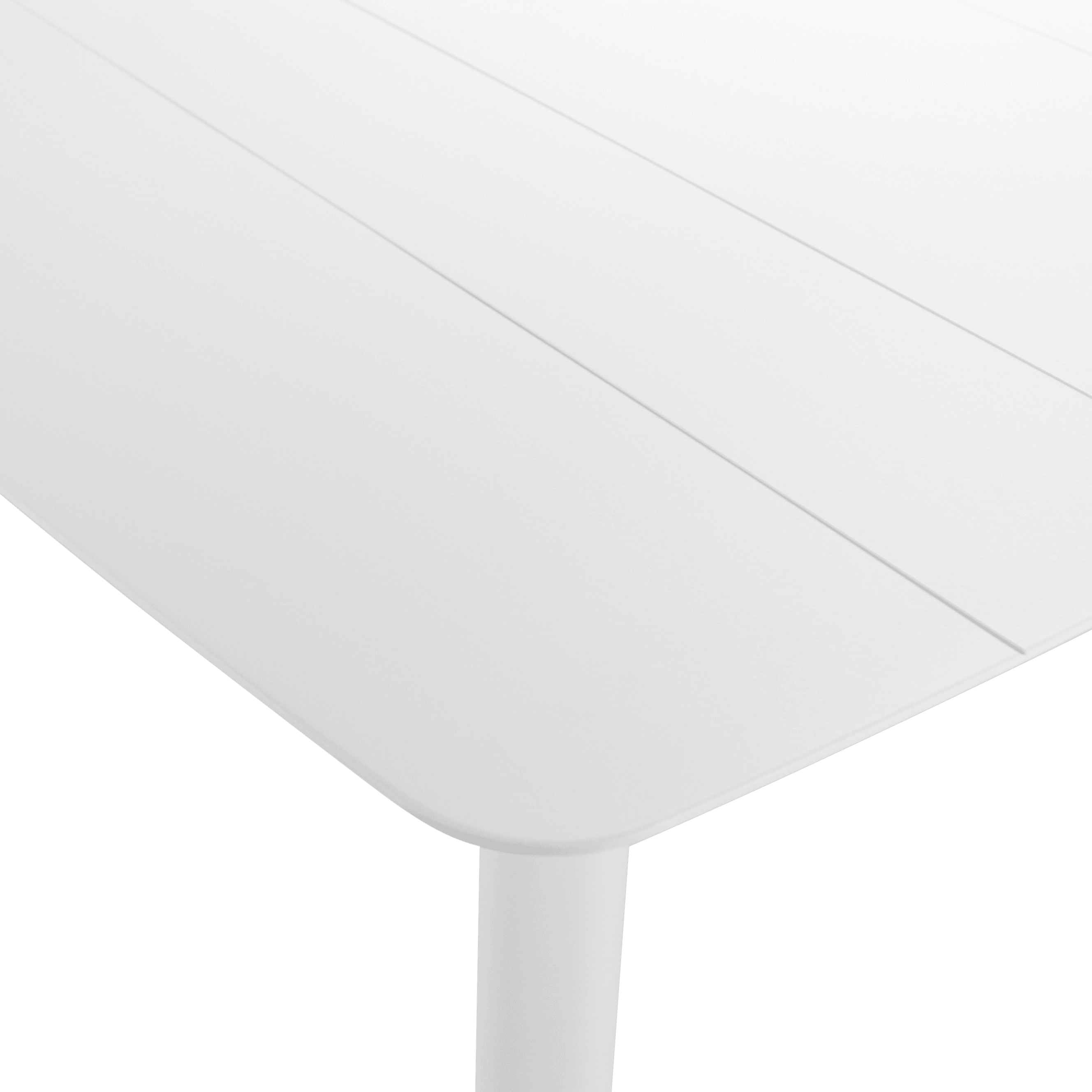 Amalfi Square Dining Table (100x100cm) in Arctic White Aluminium