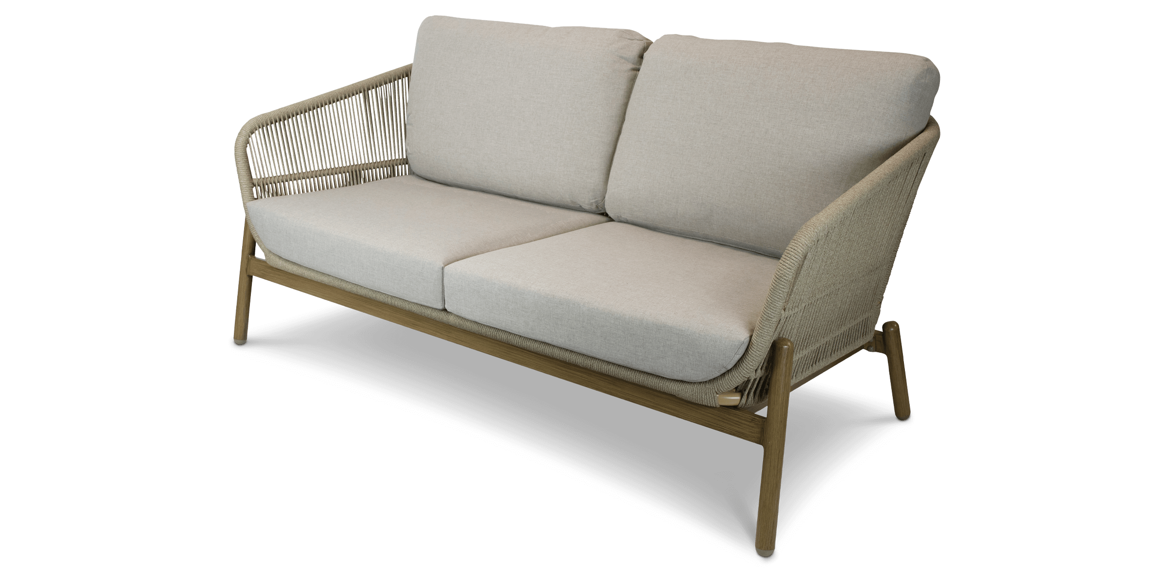 Tahiti Outdoor 3 Seater, 2 Seater, Armchair, Coffee & Side Table in Aluminium and Rope