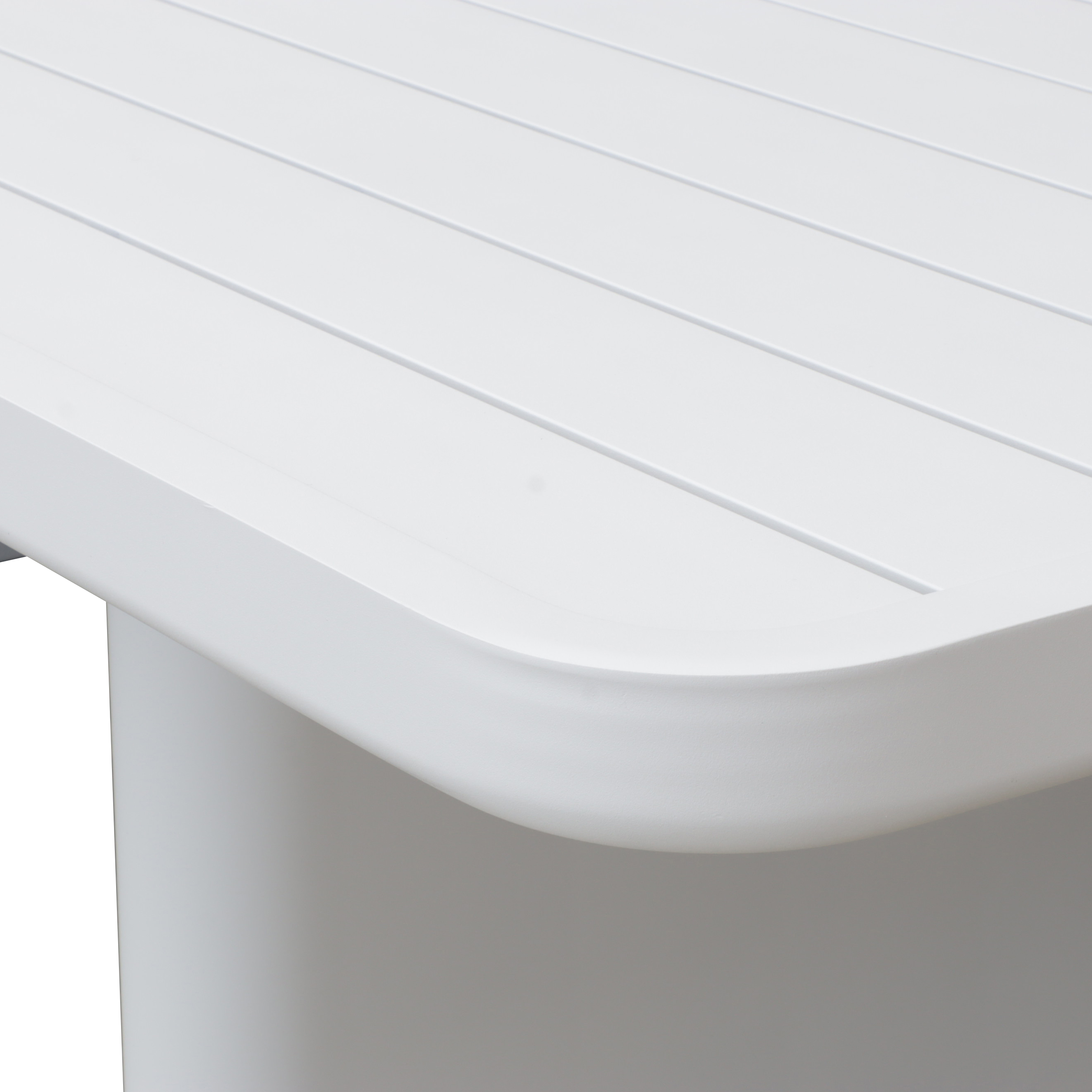 END OF LINE - FLOOR DISPLAYS ONLY - Escape Dining Table in White Aluminium