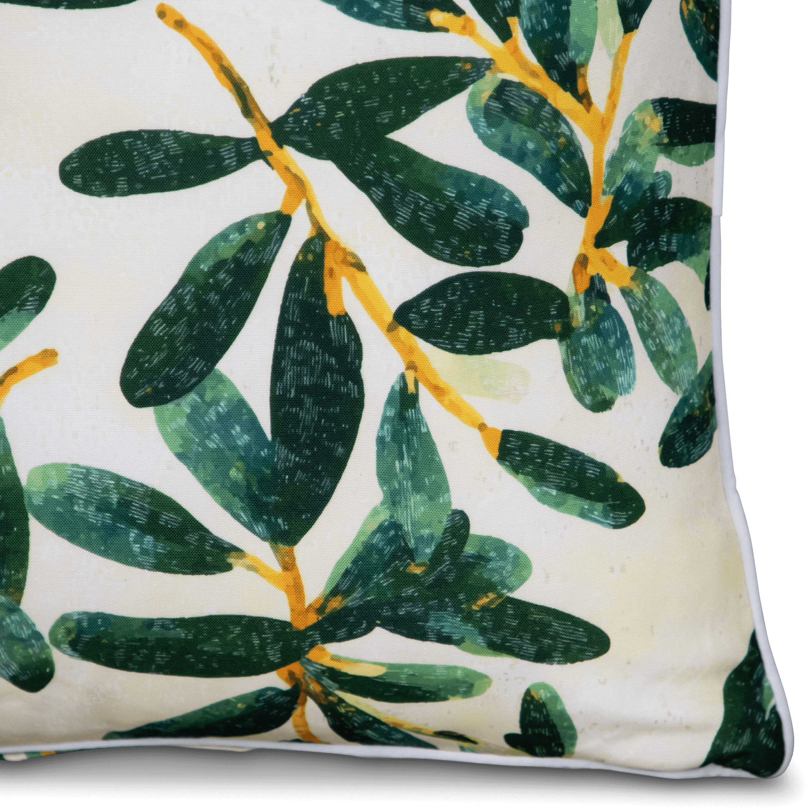 Bondi Olive Garden - 45 x 45 cm Piped Outdoor Cushion