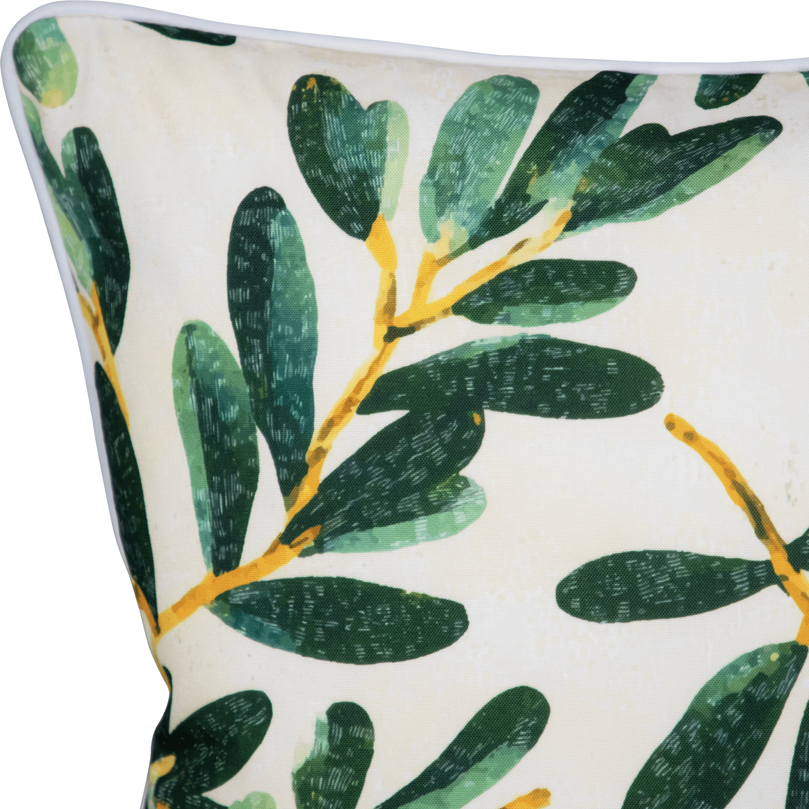 Bondi Olive Garden - 45 x 45 cm Piped Outdoor Cushion