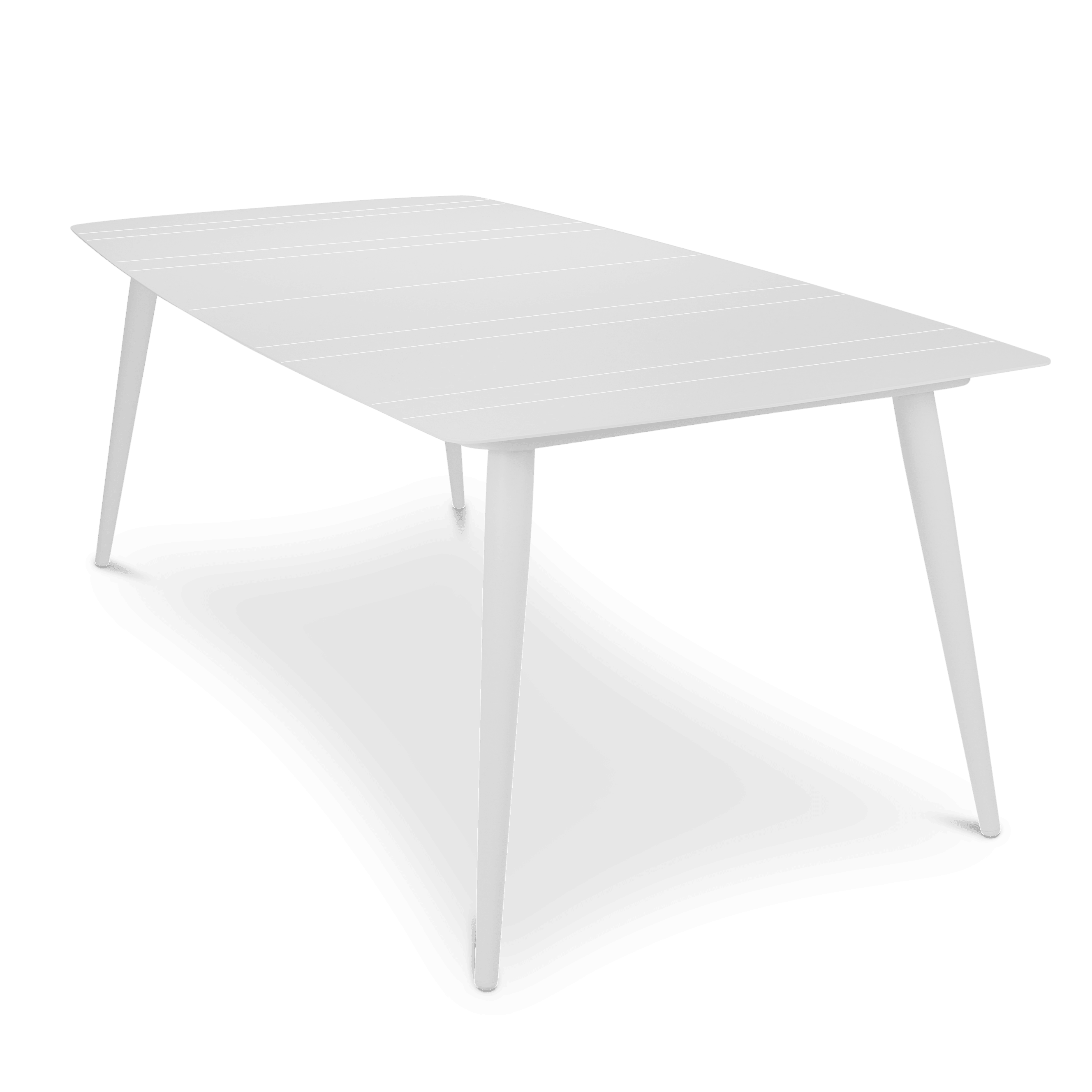 Amalfi Outdoor Rectangle Dining Table (200x100cm) in Arctic White Aluminium