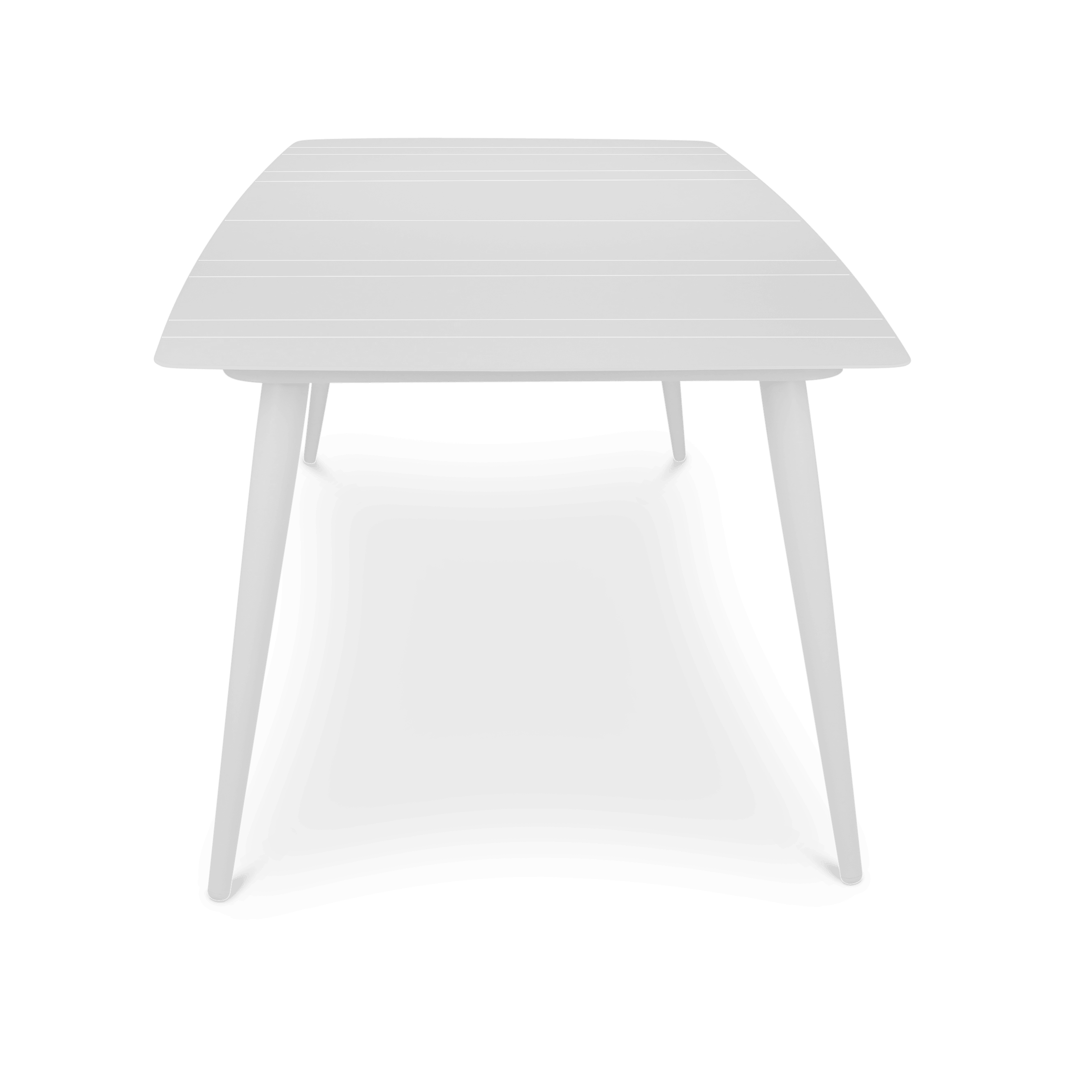 Amalfi Outdoor Rectangle Dining Table (200x100cm) in Arctic White Aluminium