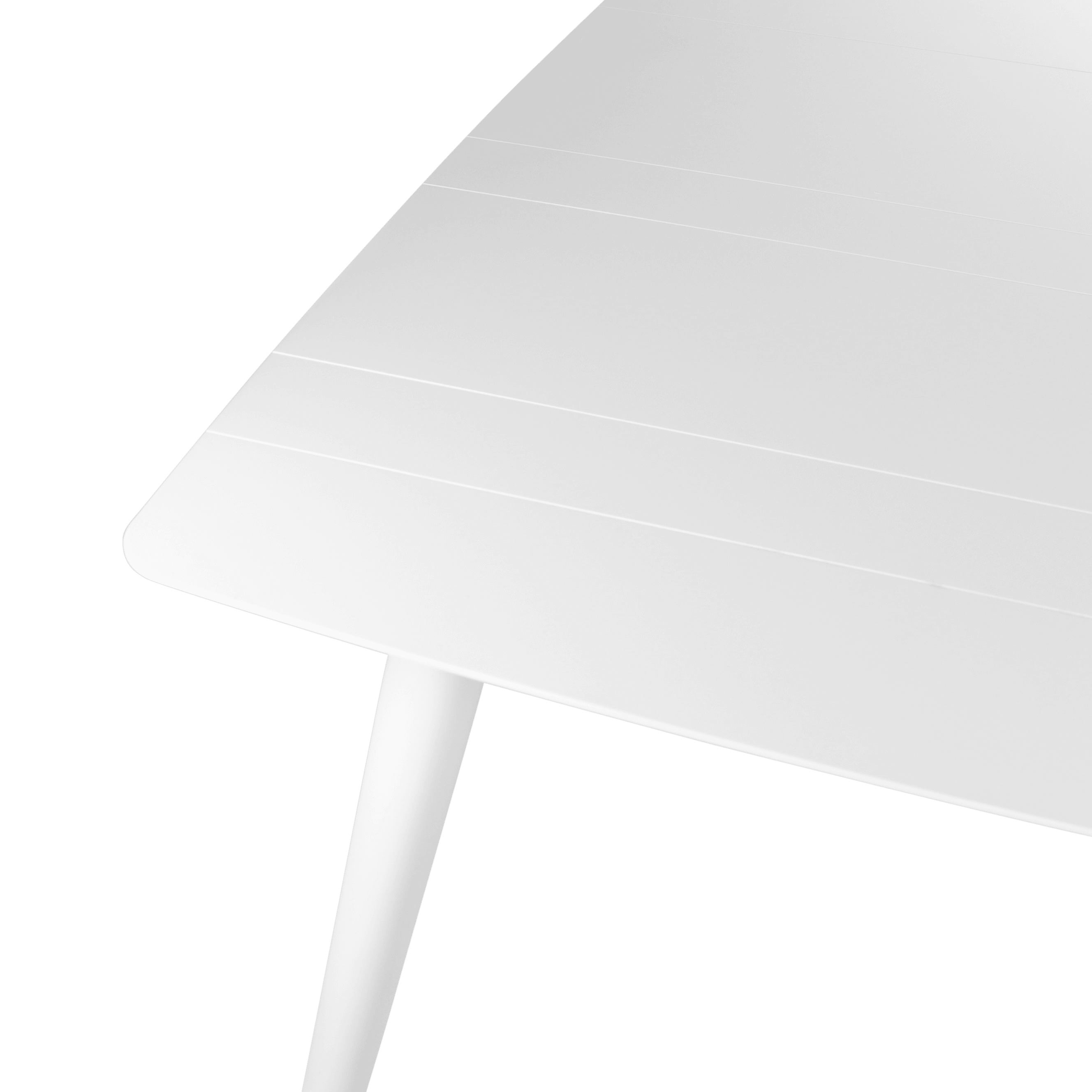 Amalfi Outdoor Rectangle Dining Table (200x100cm) in Arctic White Aluminium