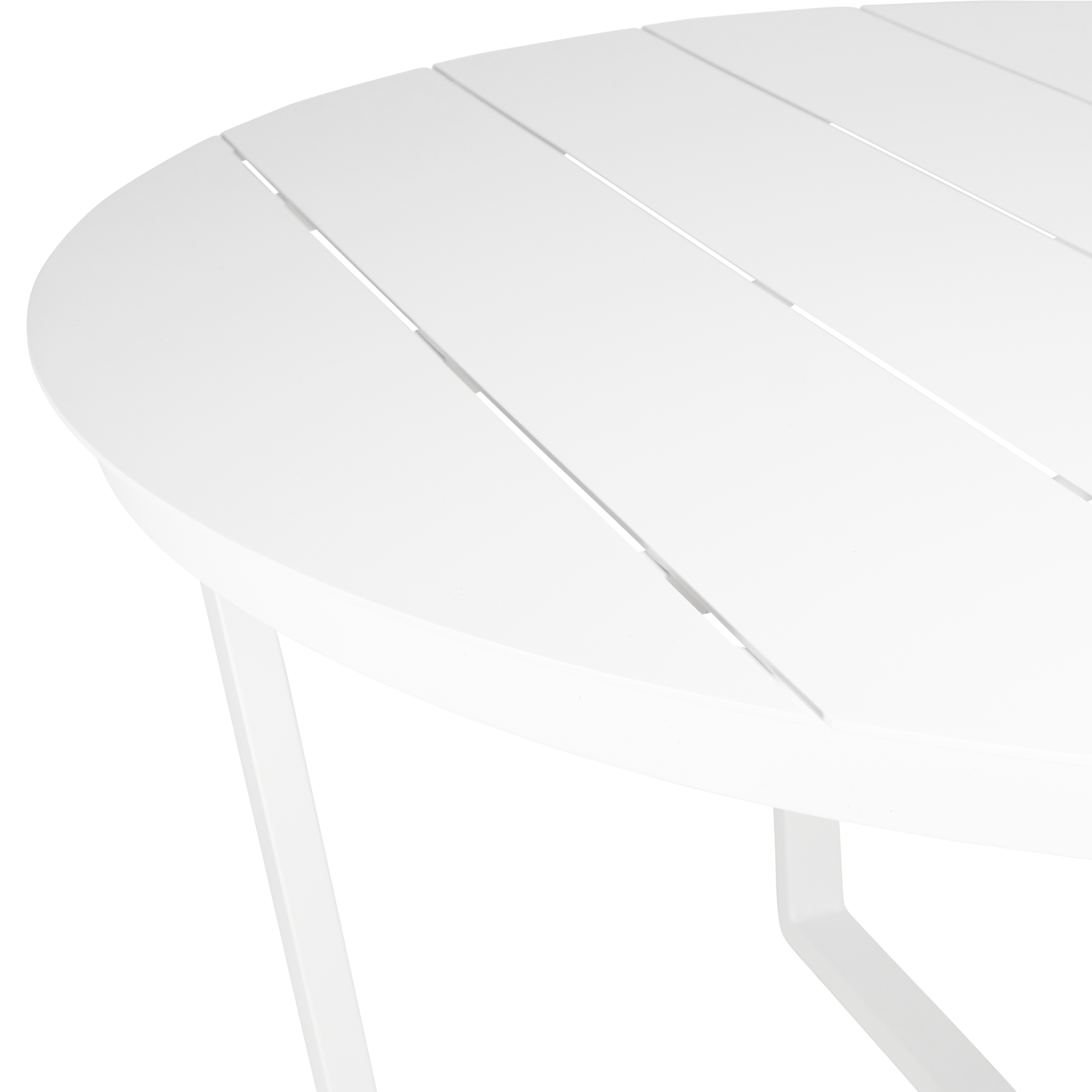 Round Outdoor Dining Table - Amalfi in Arctic White Aluminium
