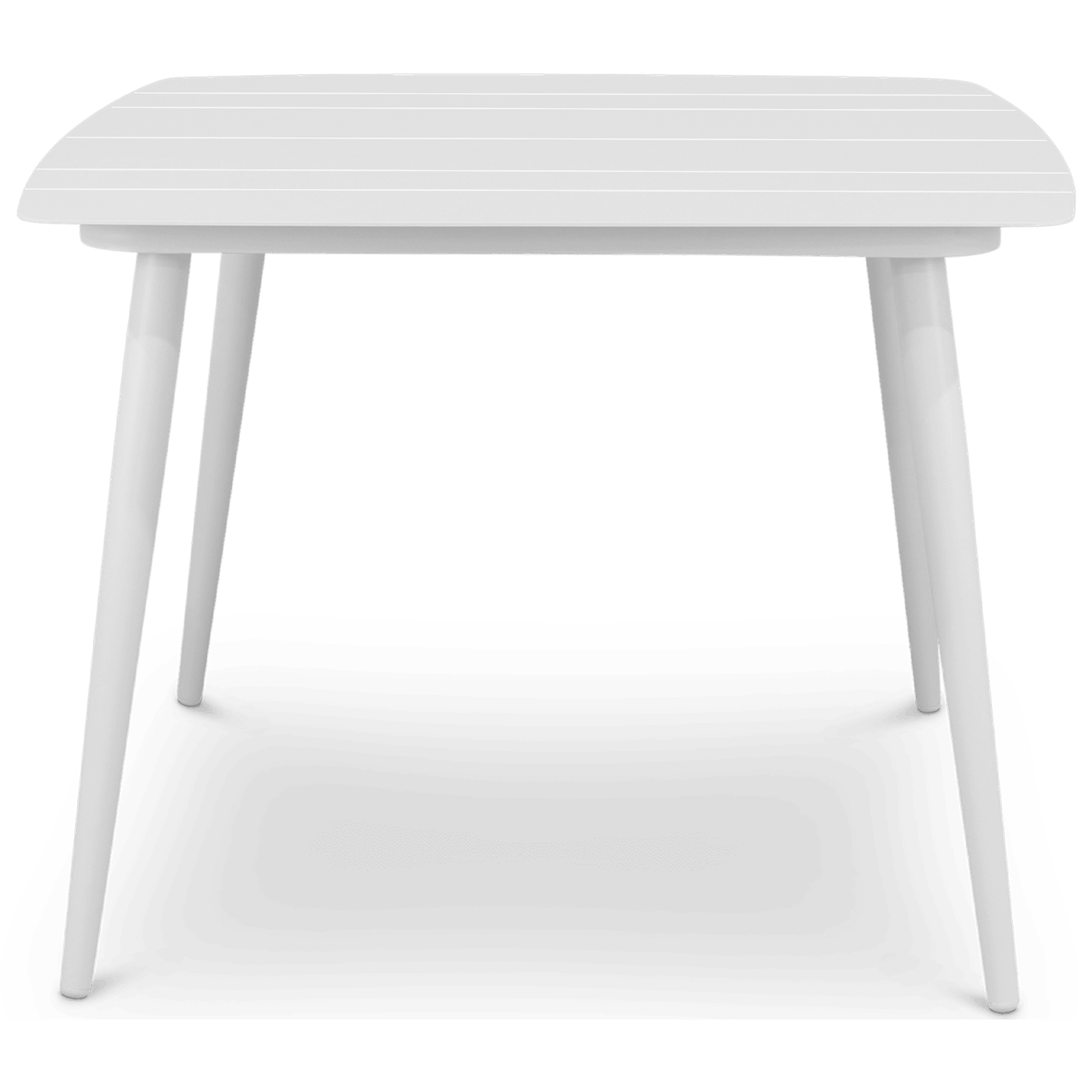 Amalfi Square 5 Piece Outdoor Setting in Arctic White with Aluminium Chairs - The Furniture Shack