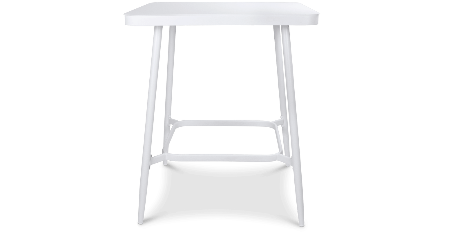 Amalfi Square Bar Table in Arctic White Aluminium - The Furniture Shack