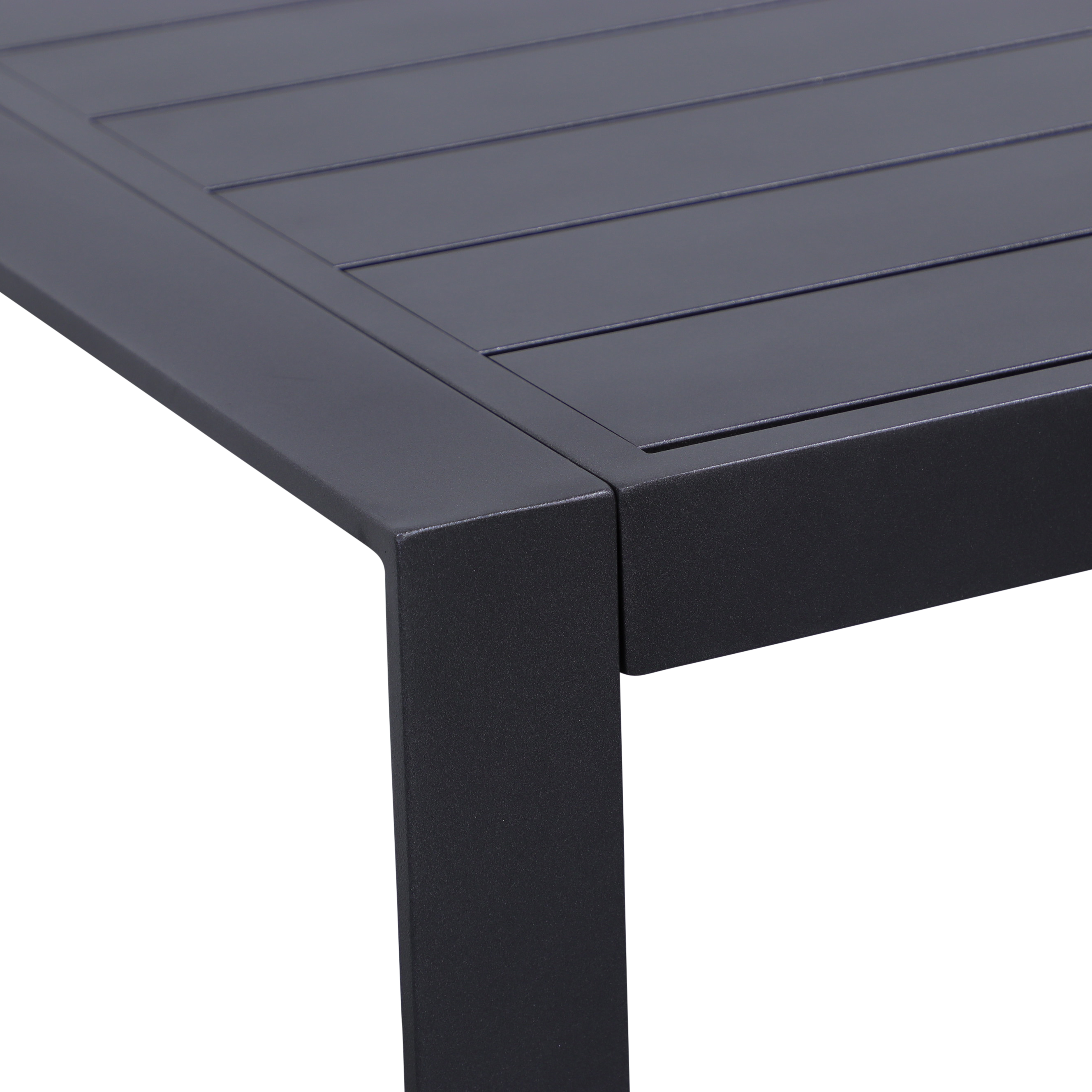 Bahamas Square Cafe Dining Table (84.5x84.5cm) in Gunmetal Aluminium