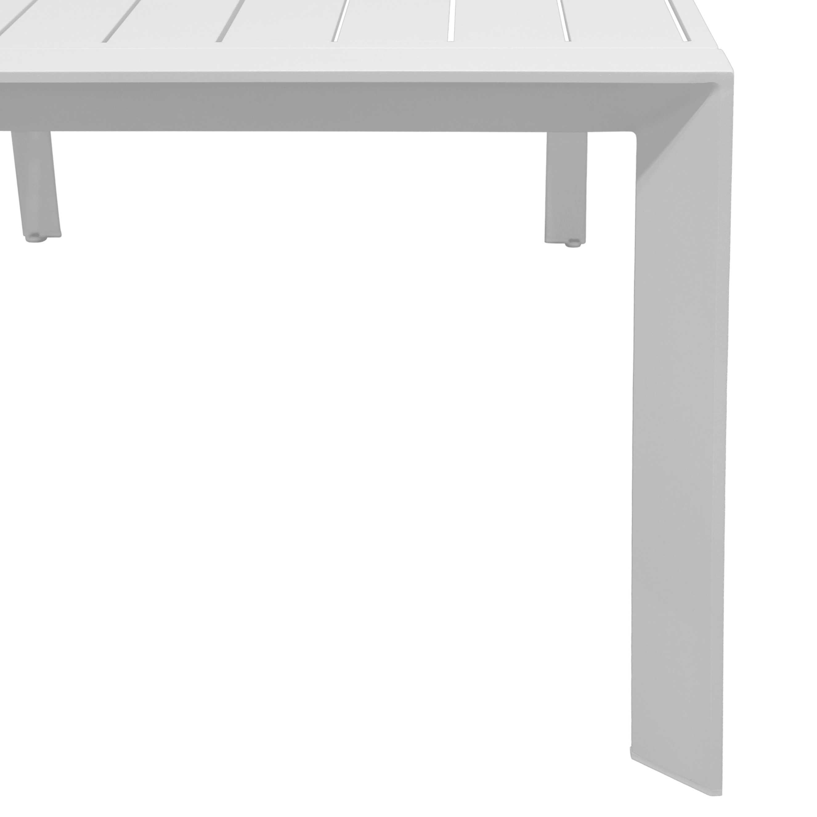 Bahamas Rectangle Dining Table (160x84.5cm) in Arctic White Aluminium