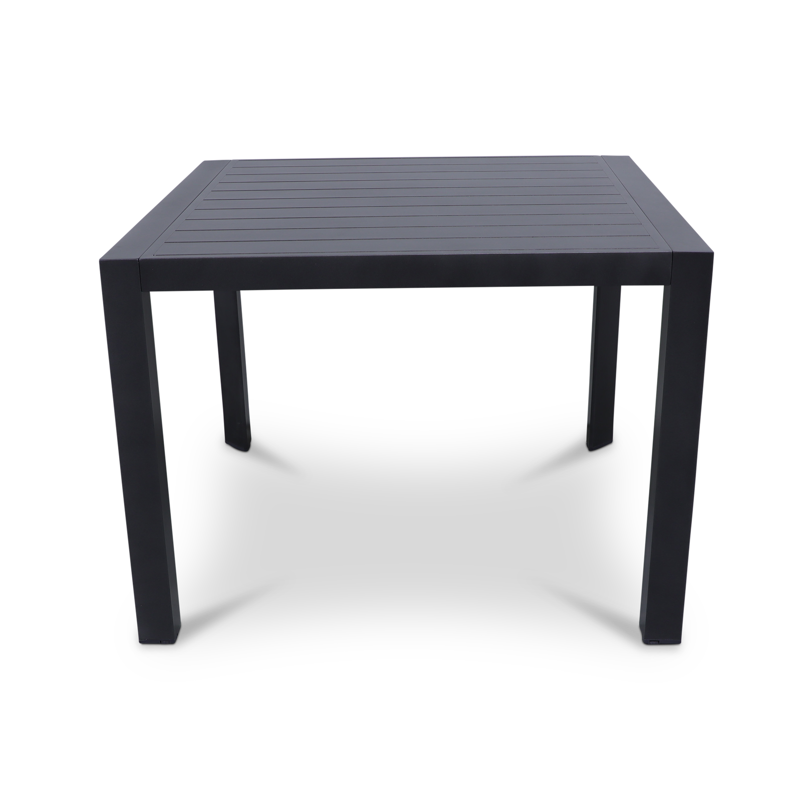 Bahamas Square 5 Piece Outdoor Setting in Gunmetal with Rope Chairs - The Furniture Shack