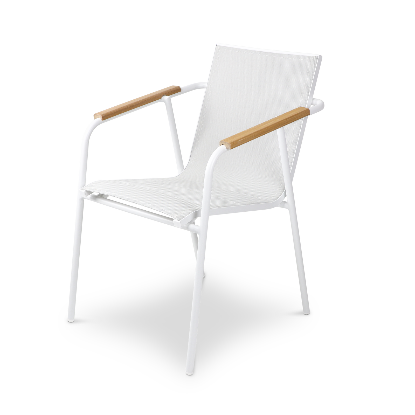 Bahamas Square Cafe 5 Piece Outdoor Setting in Arctic White with Aluminium Chairs - The Furniture Shack