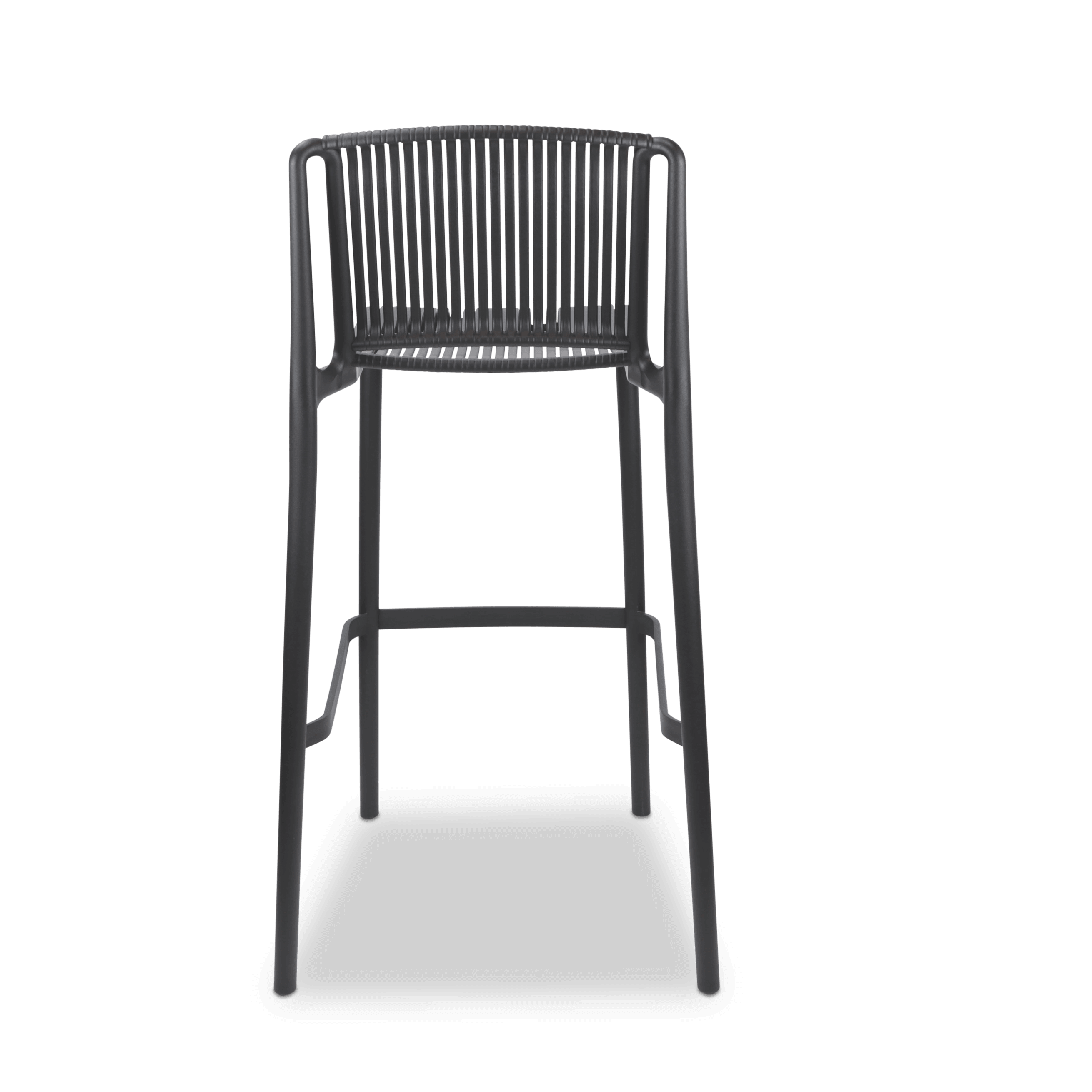 Paros UV Plastic Outdoor Bar Stool (PP) in Gunmetal