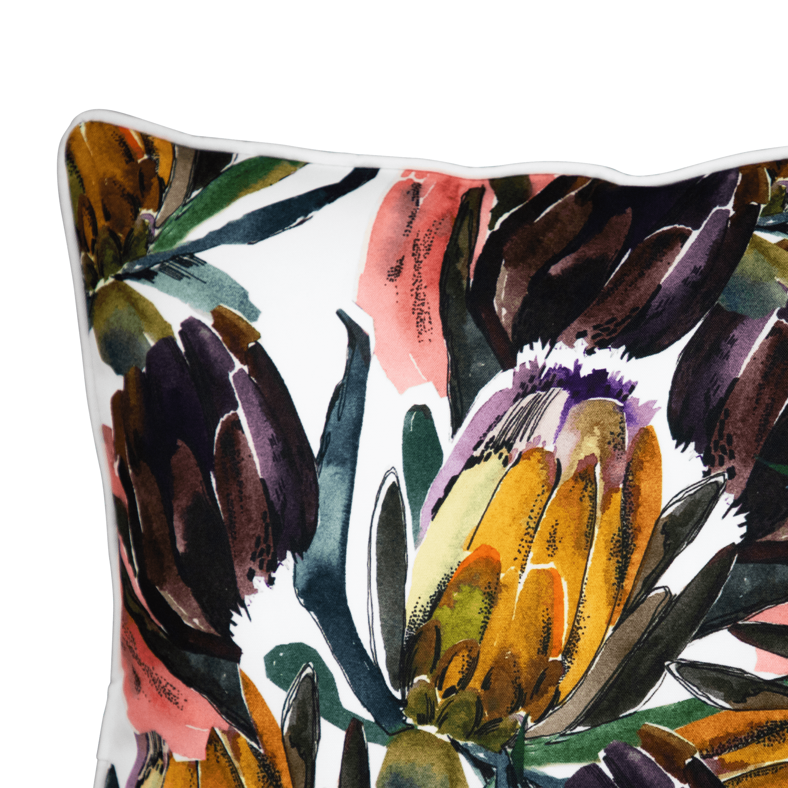 Bondi Wild Protea - 45 x 45 cm Piped Cushion