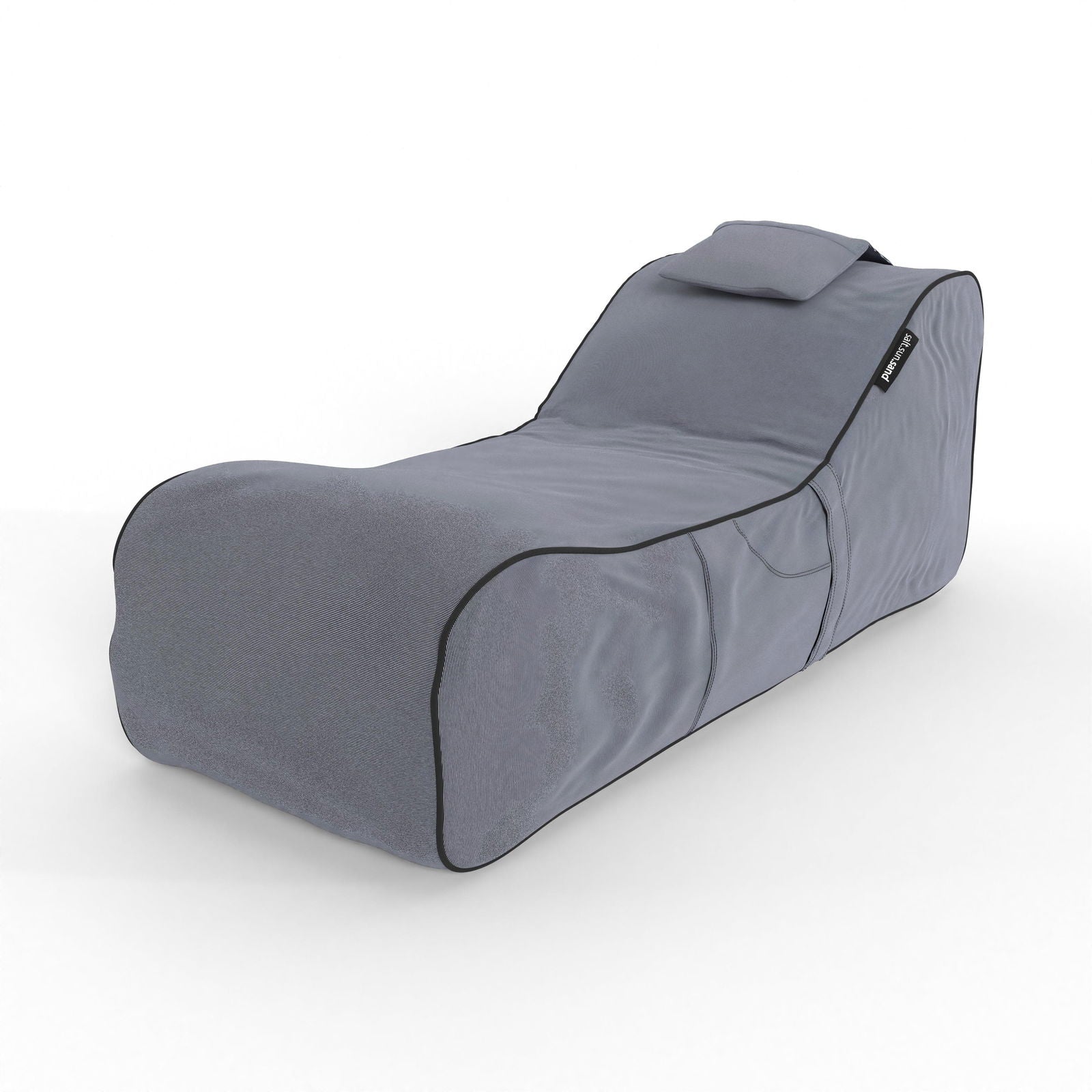Bondi Indoor/Outdoor Bean Bag in Black Check - The Furniture Shack
