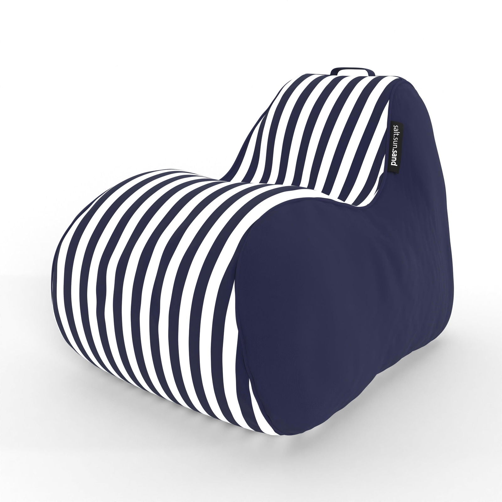 Byron Bay Indoor/Outdoor Bean Bag in Navy Stripe - The Furniture Shack