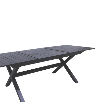 Caribbean Outdoor Extension Table in Gunmetal Aluminium