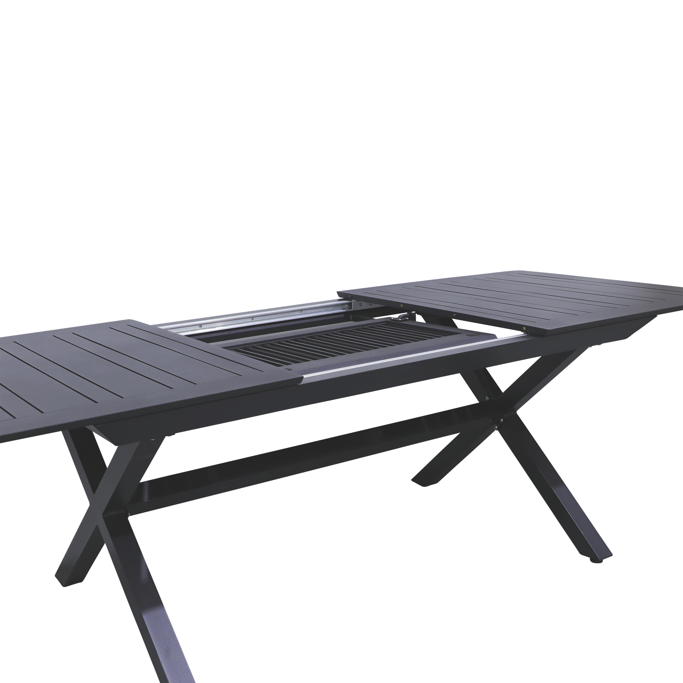 Caribbean Outdoor Extension Table in Gunmetal Aluminium