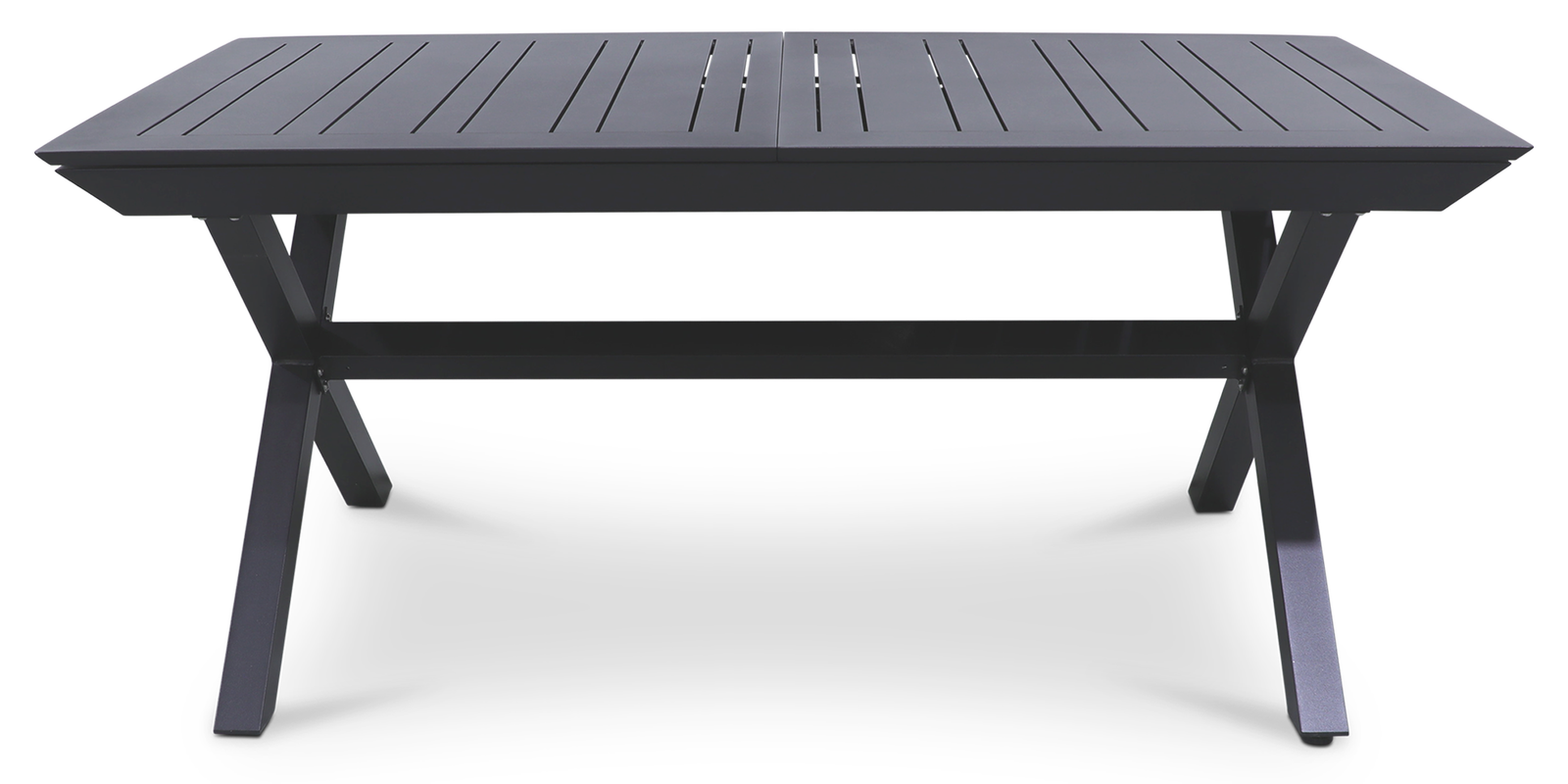 Caribbean Outdoor Extension Table in Gunmetal Aluminium - The Furniture Shack