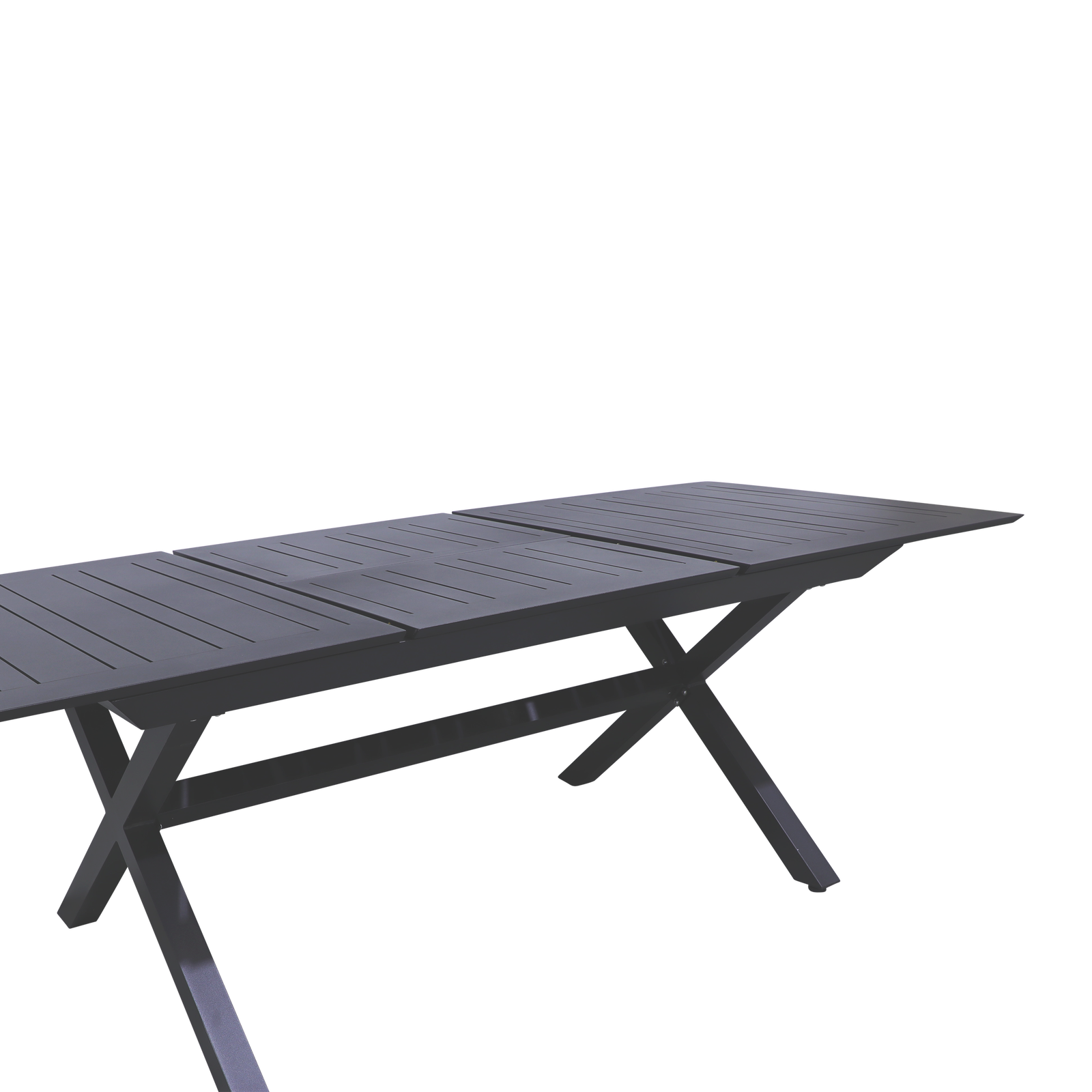 Caribbean Outdoor Extension Table in Gunmetal Aluminium - The Furniture Shack