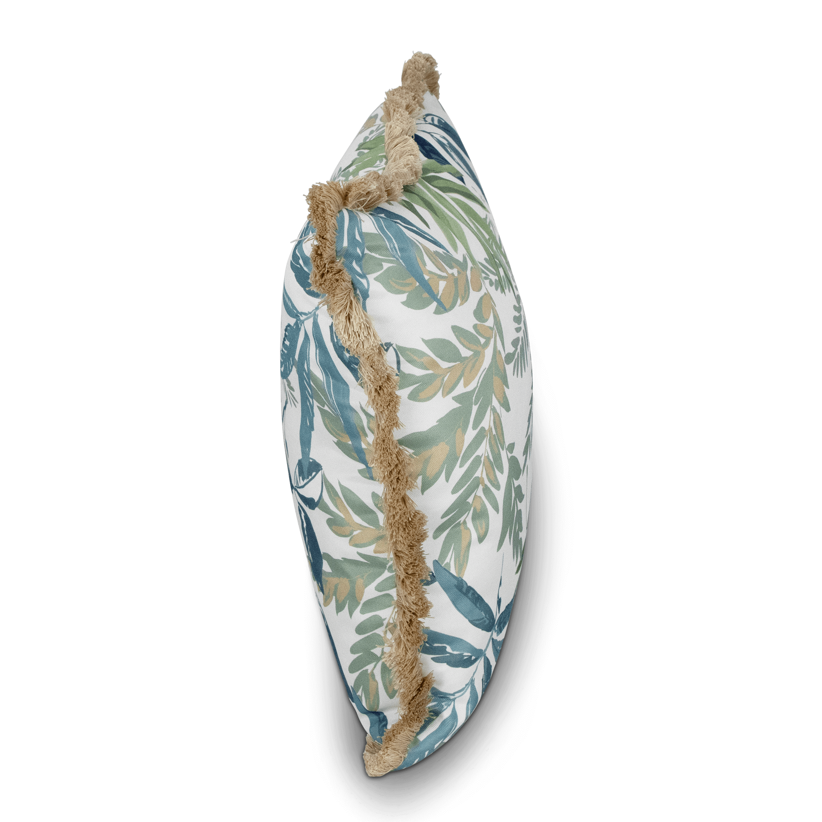 Tahiti Evergreen - 50x50cm Fringed Outdoor Cushion