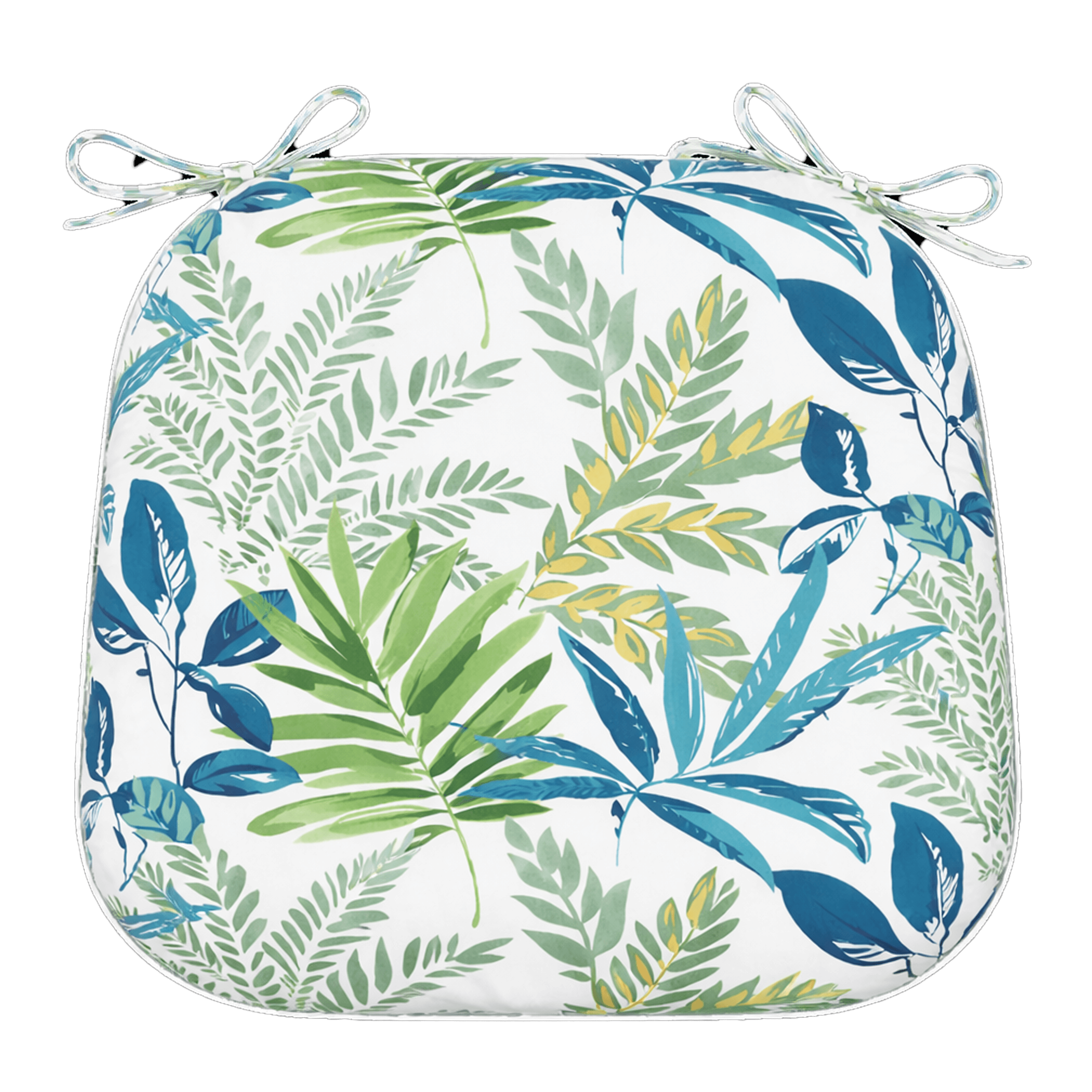 Tahiti Evergreen Rounded Outdoor Chair Pad - 40x42x5cm