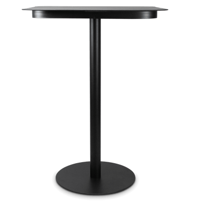 Cafe Collection Square Bar Table in Aluminium and Steel Base in Gunmetal Grey