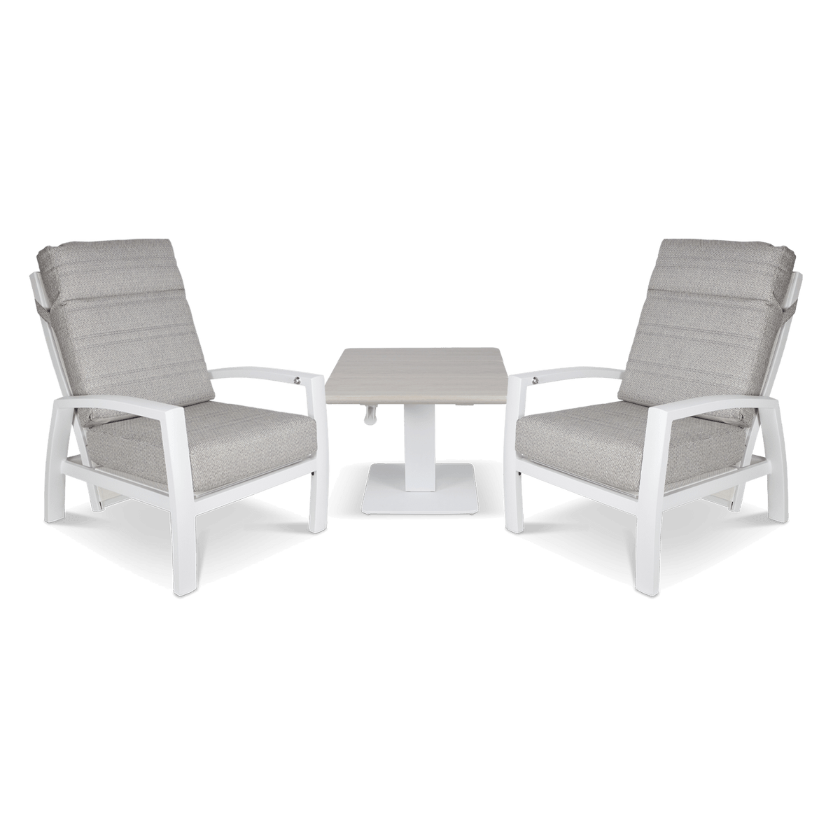 Georgia Occasional 3pc Set with Reclining Armchairs and Adjustable Side Table