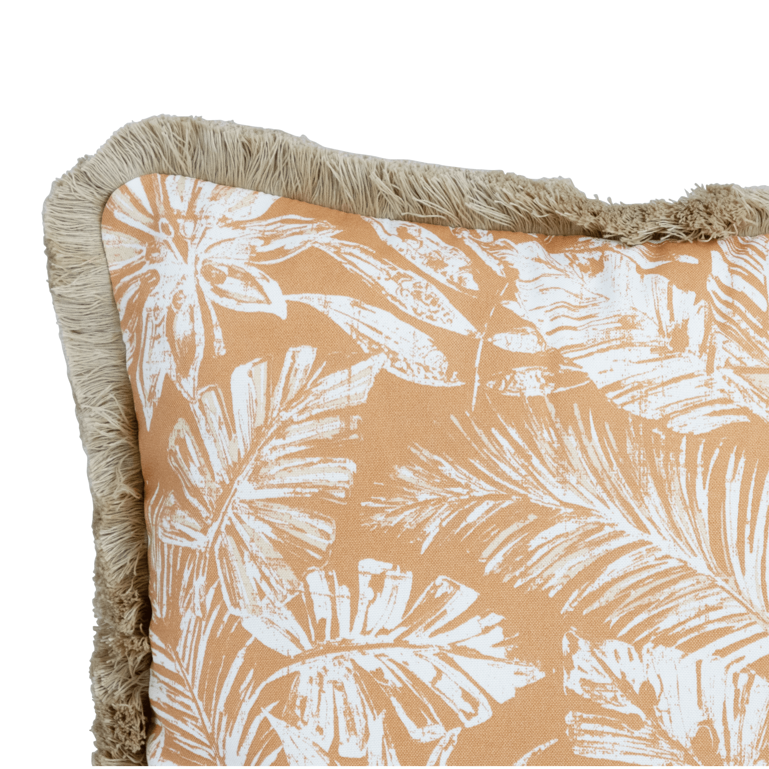 Tahiti Clay Escape - 30x50cm Fringed Outdoor Cushion