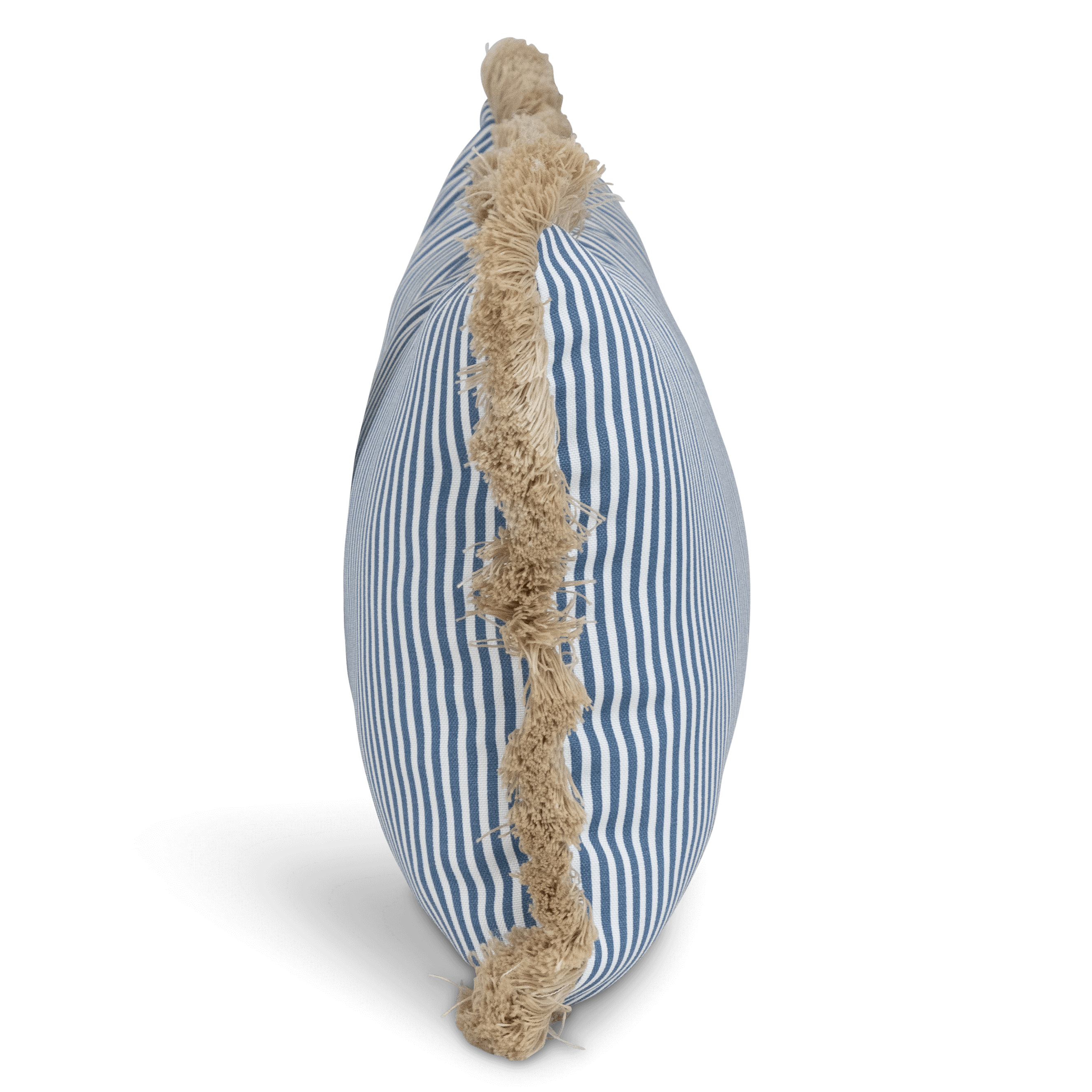 Tahiti Marine Stripe - 30x50cm Fringed Outdoor Cushion