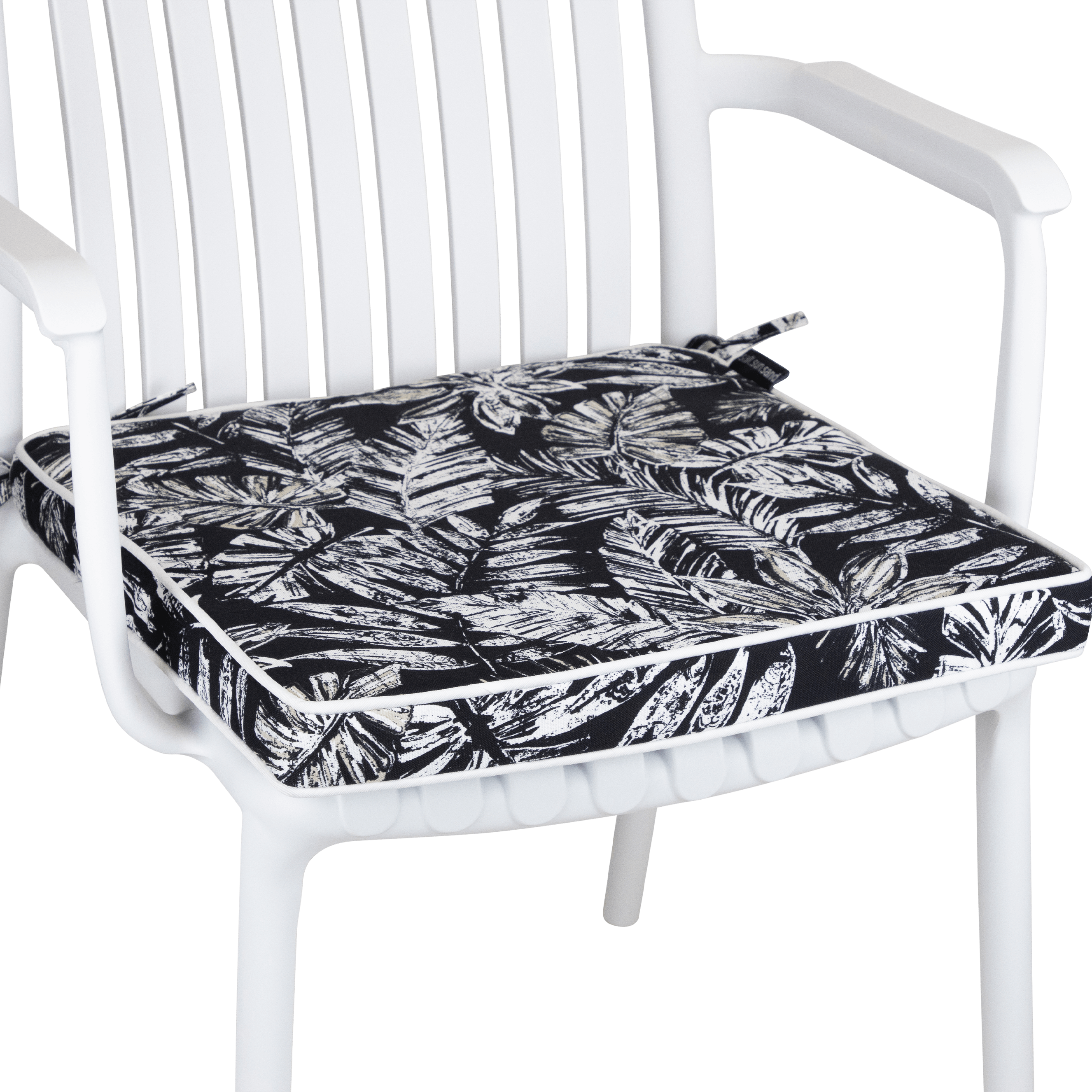 Tahiti Black Escape Square Outdoor Chair Pad - 43x43x4cm