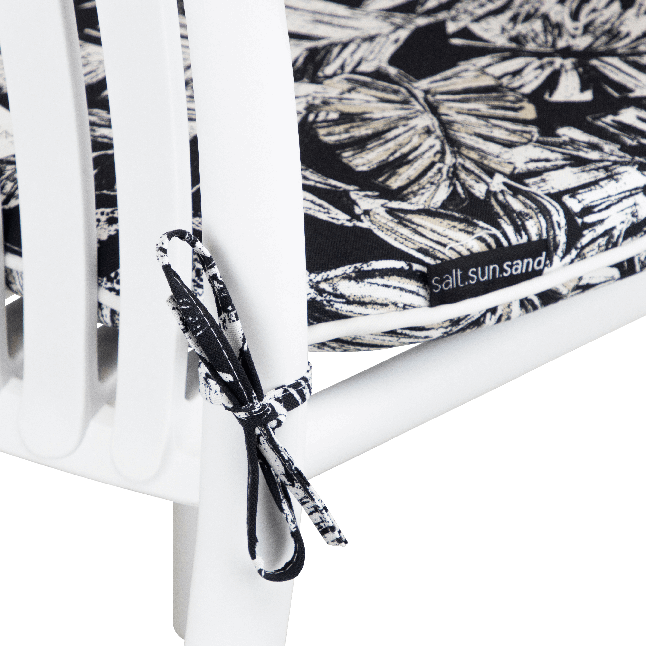 Tahiti Black Escape Rounded Outdoor Chair Pad - 40x42x5cm