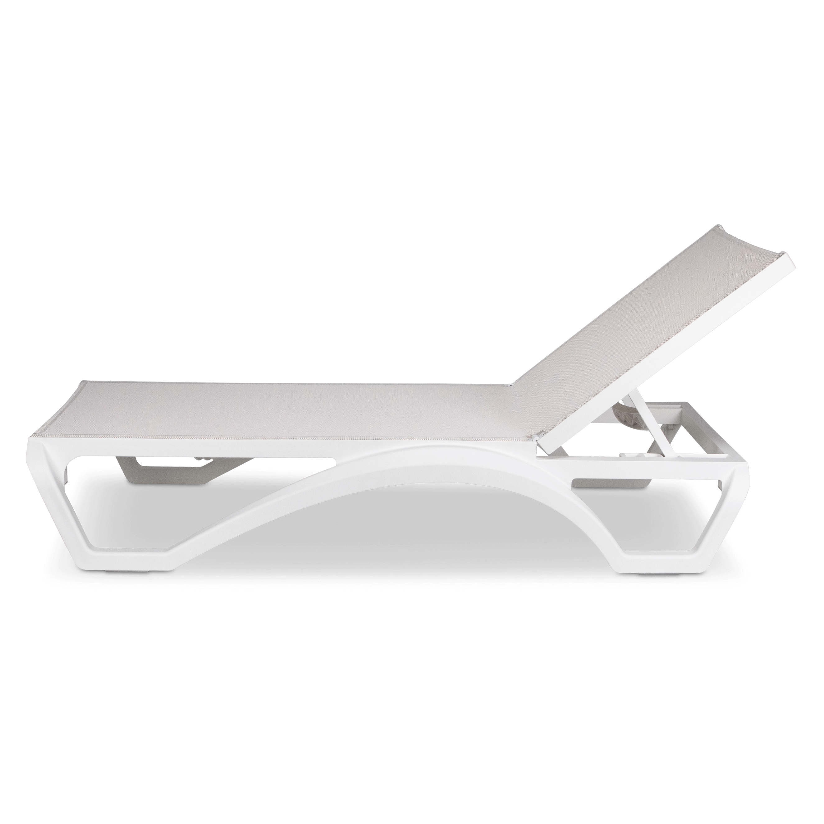 Cloud UV Polypropylene Premium Sunlounger in Marshmallow