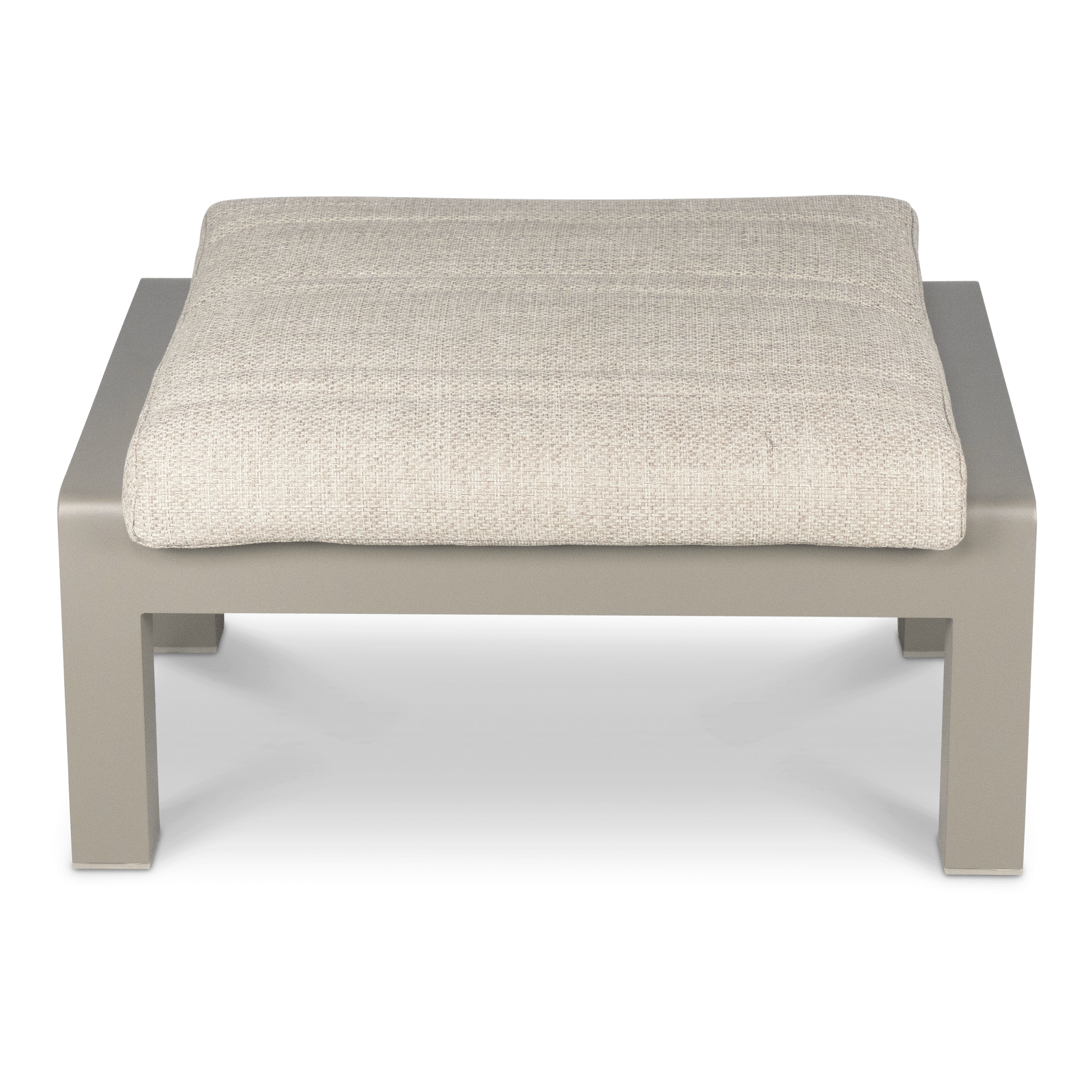 Atlanta Foot Stool in Taupe with Latte Spun Polyester Cushion