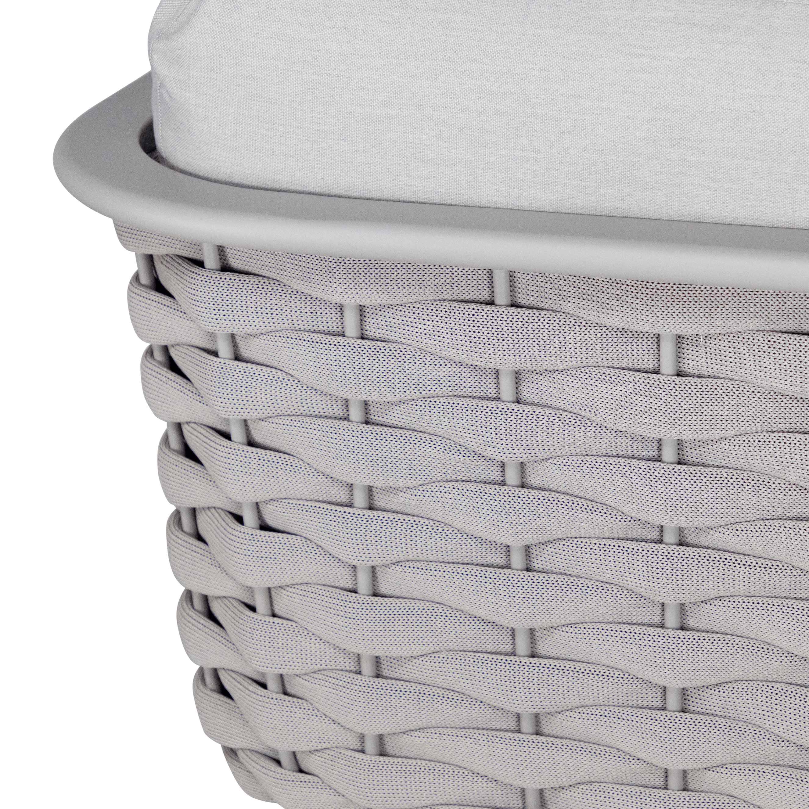 Allure 4pc Lounge Set in Fawn with Dune Spunpoly Cushions and Olefin Rope