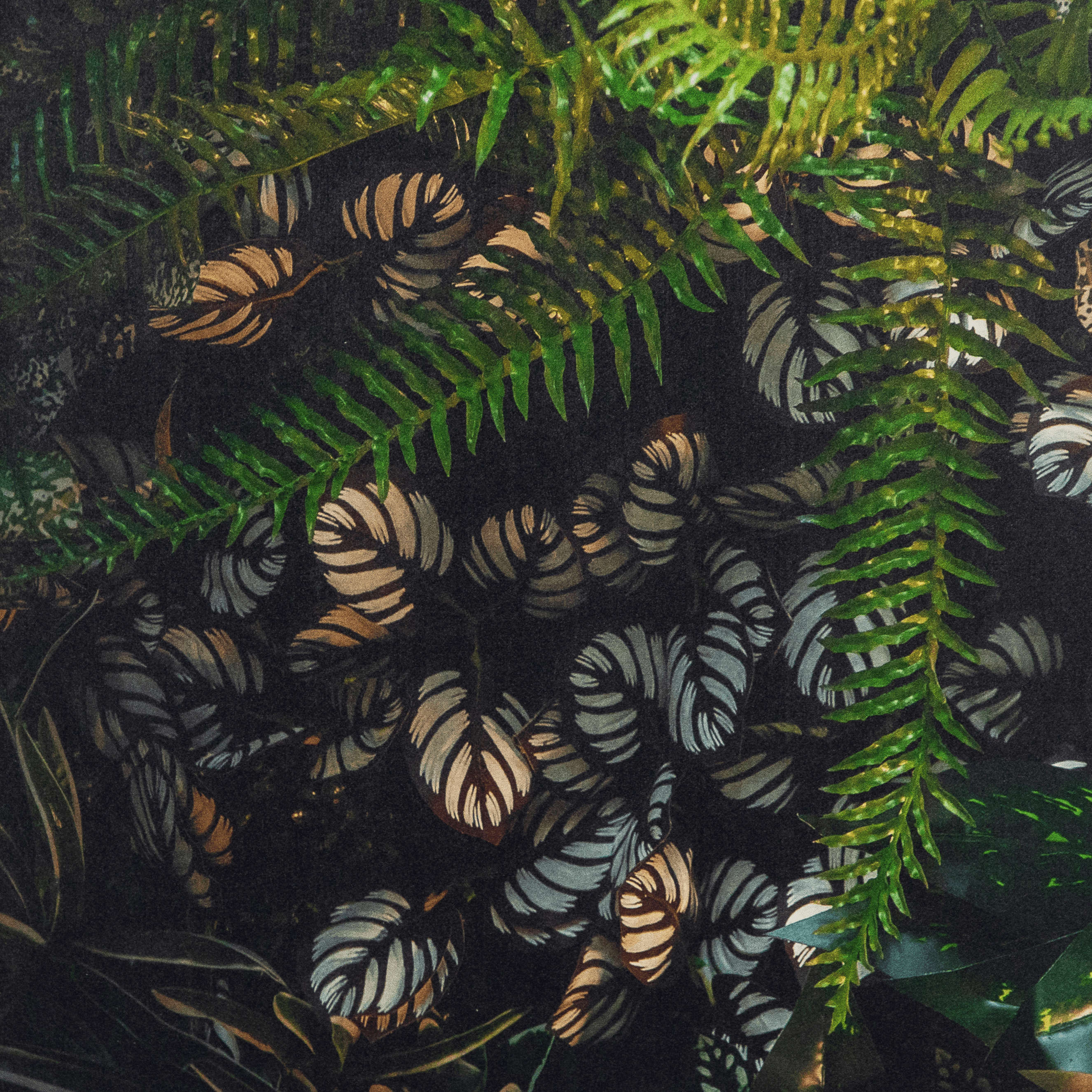 Greenery - 30 x 150cm Outdoor UV Wall Art with Beech Aluminium Frame