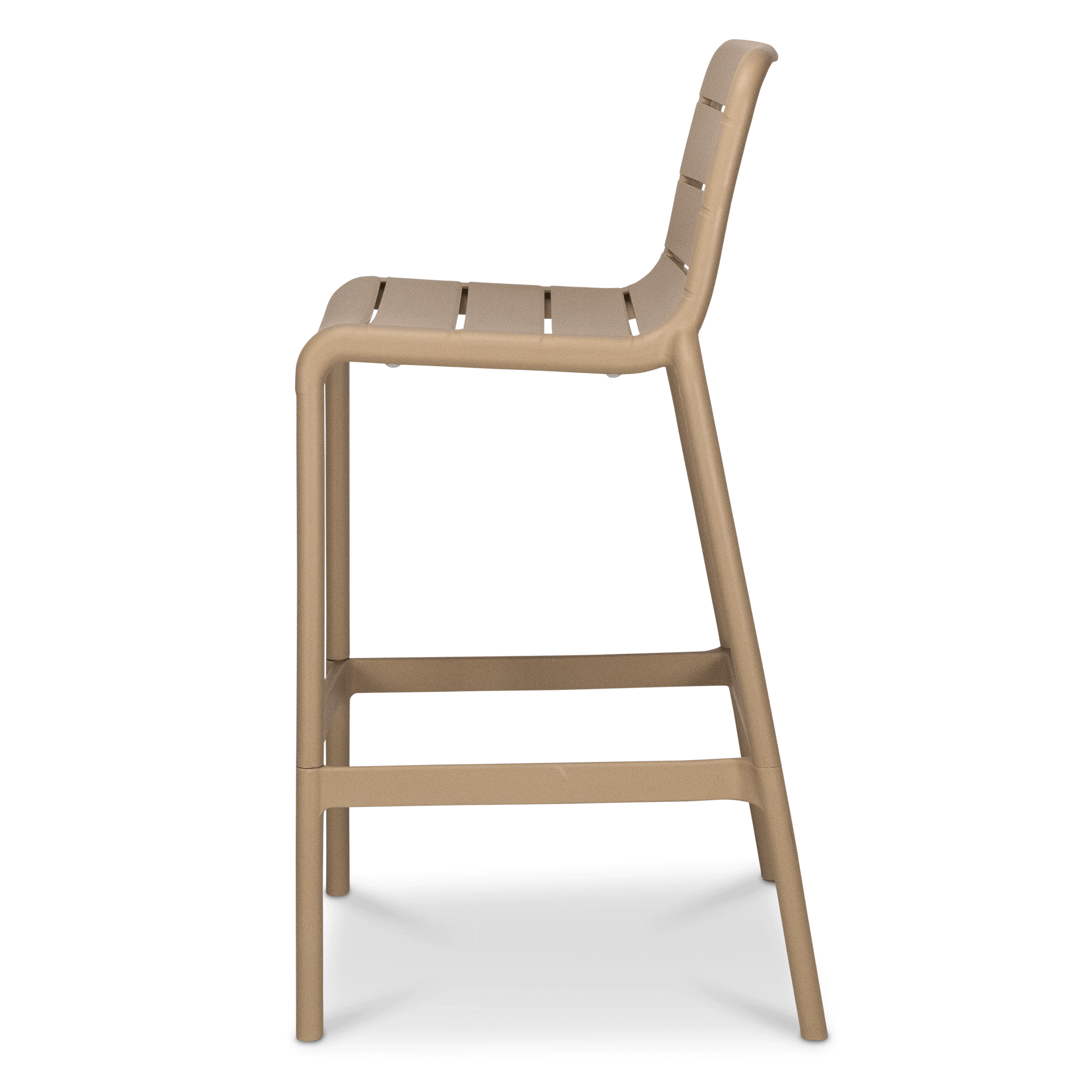 Aura UV Polypropylene Premium Bar Stool in Toffee