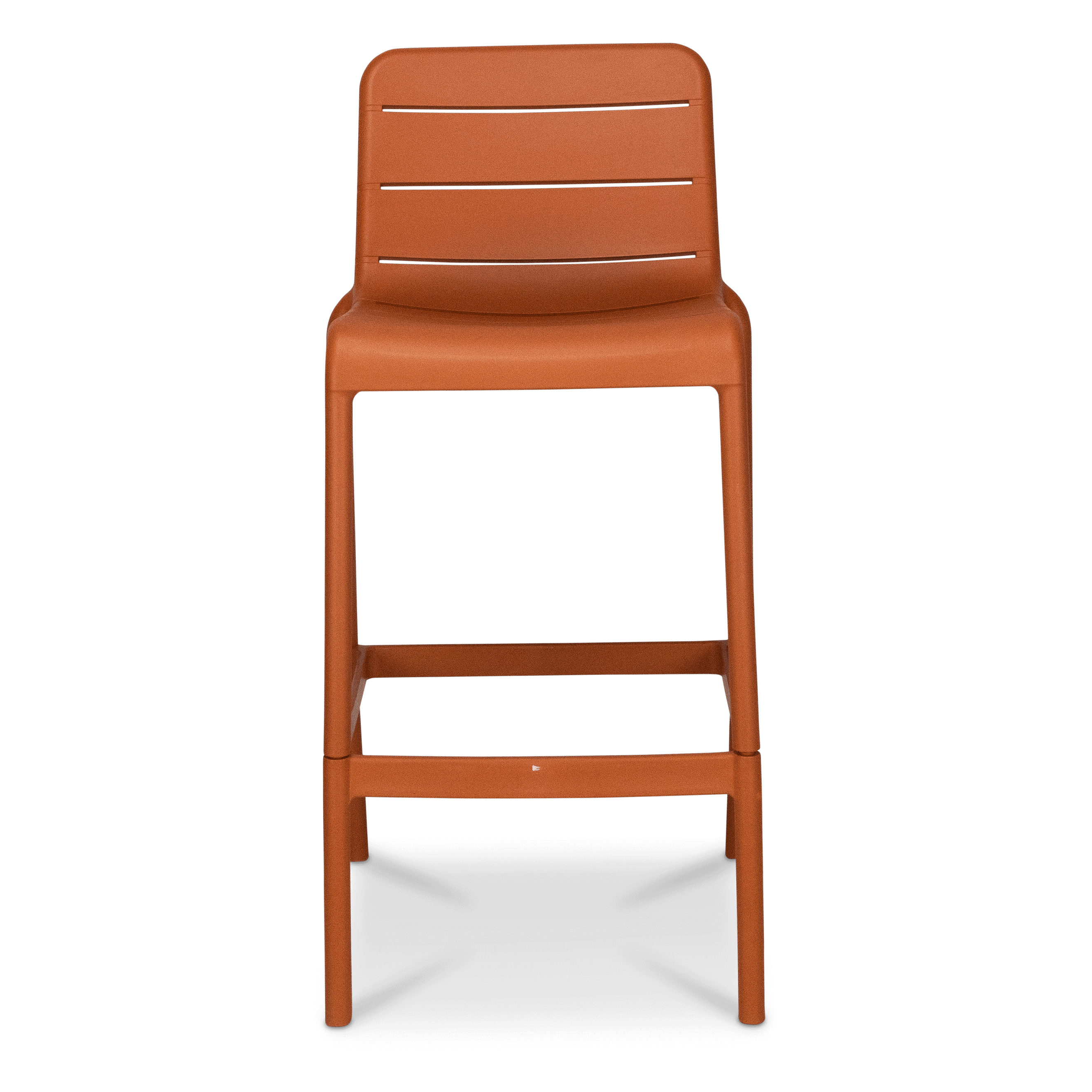 Aura UV Polypropylene Premium Bar Stool in Tangerine