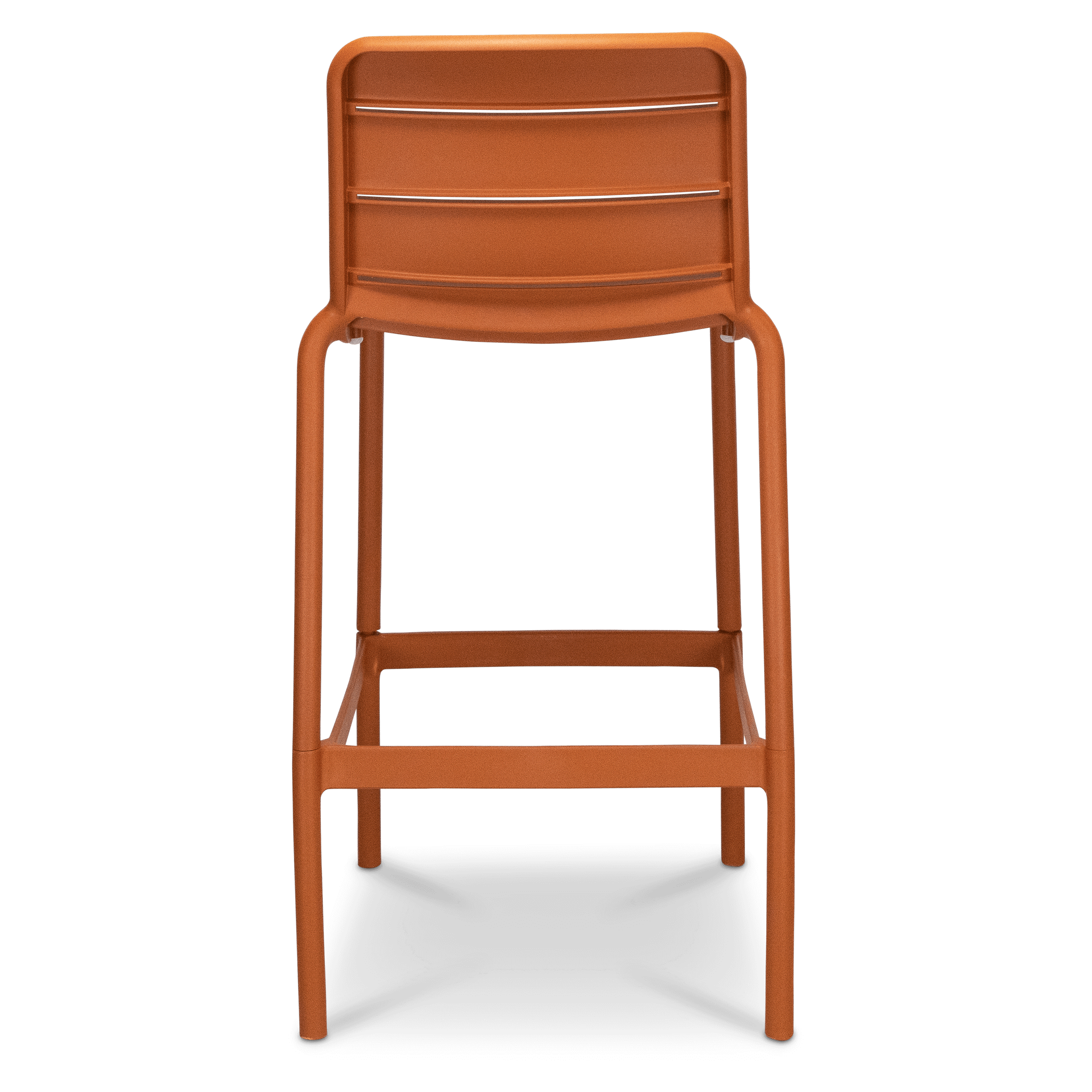 Aura UV Polypropylene Premium Bar Stool in Tangerine
