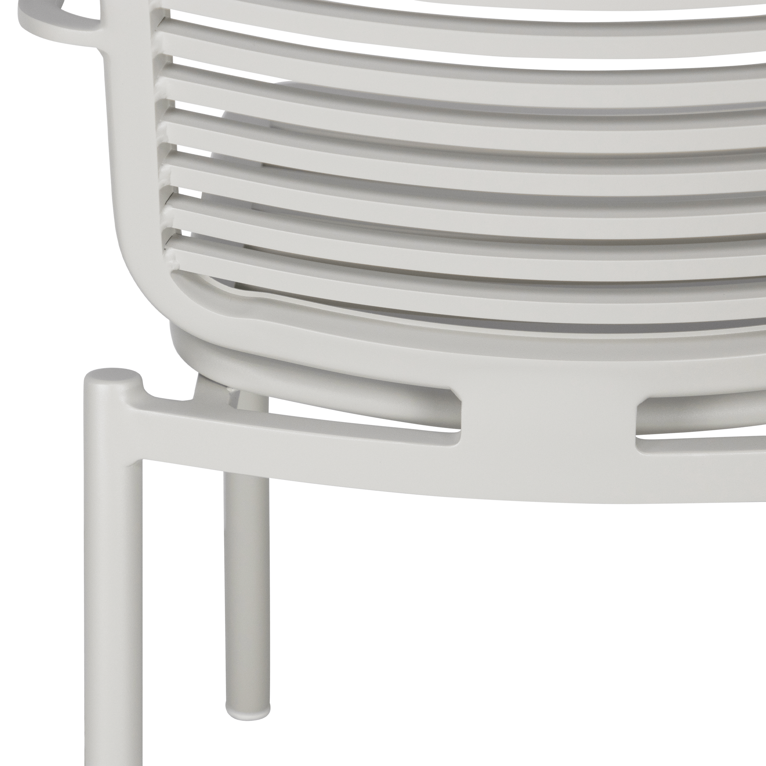 Azure Dining Chair in Silk Beige Aluminium