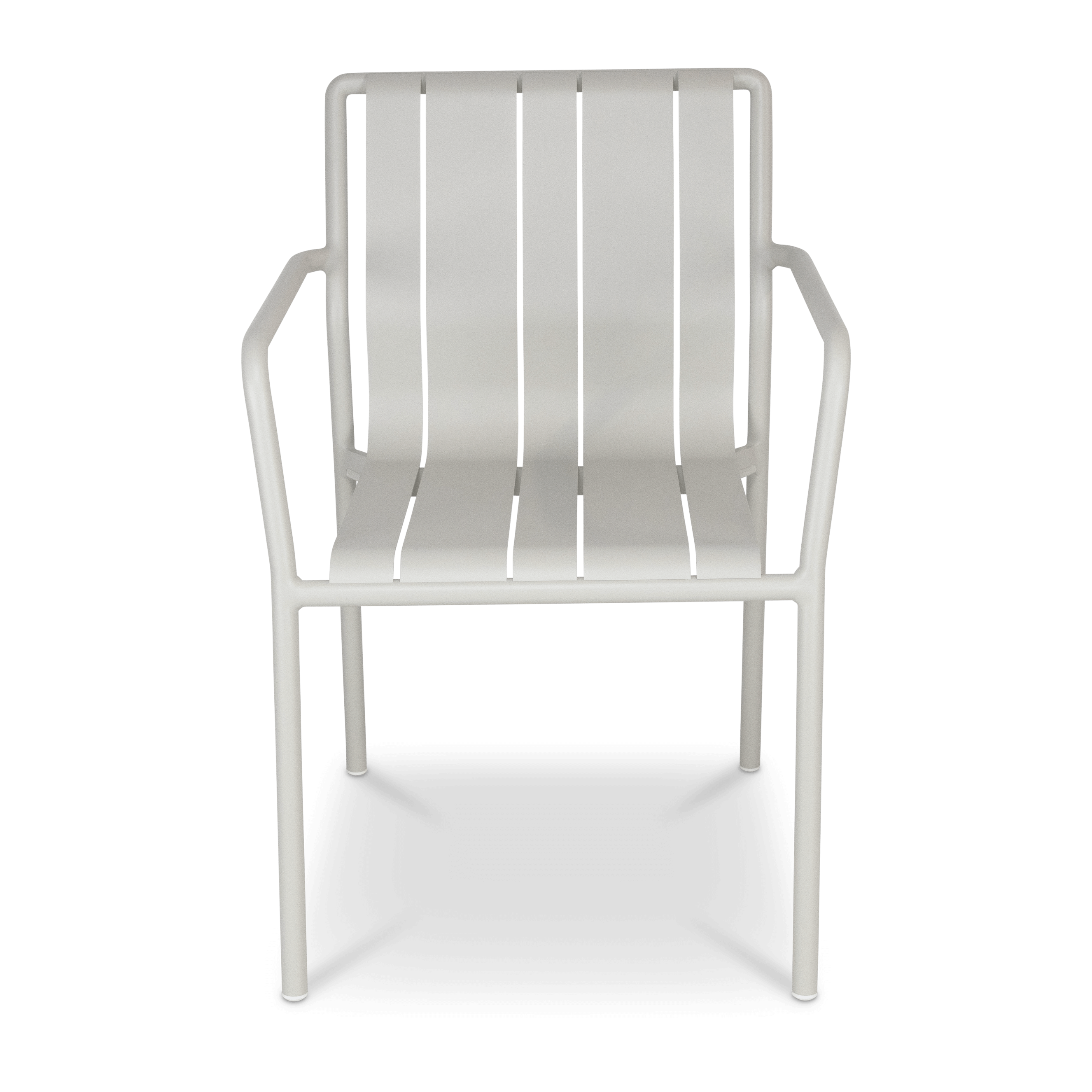 Flow Dining Chair in Silk Beige Aluminium