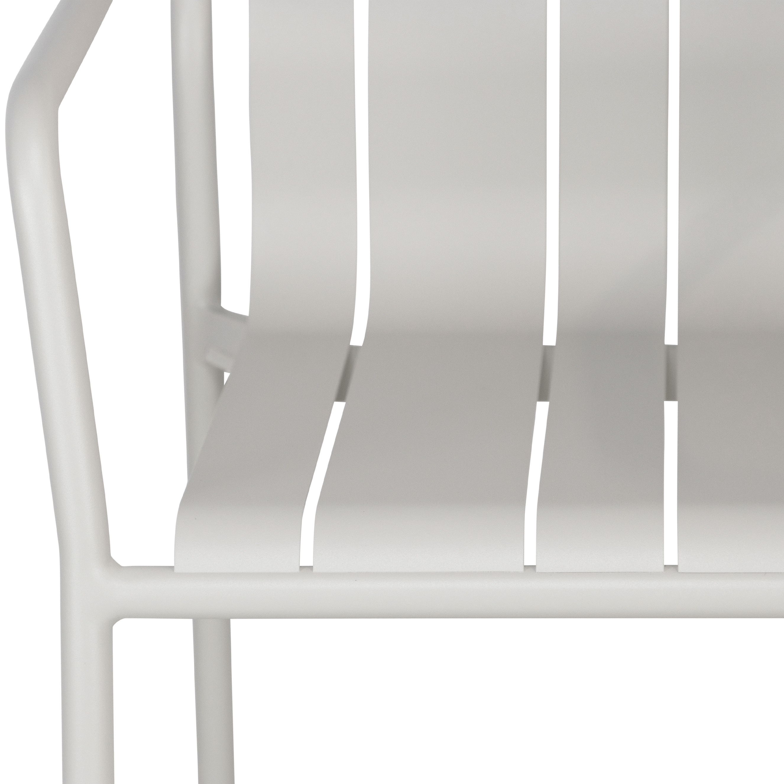 Flow Dining Chair in Silk Beige Aluminium