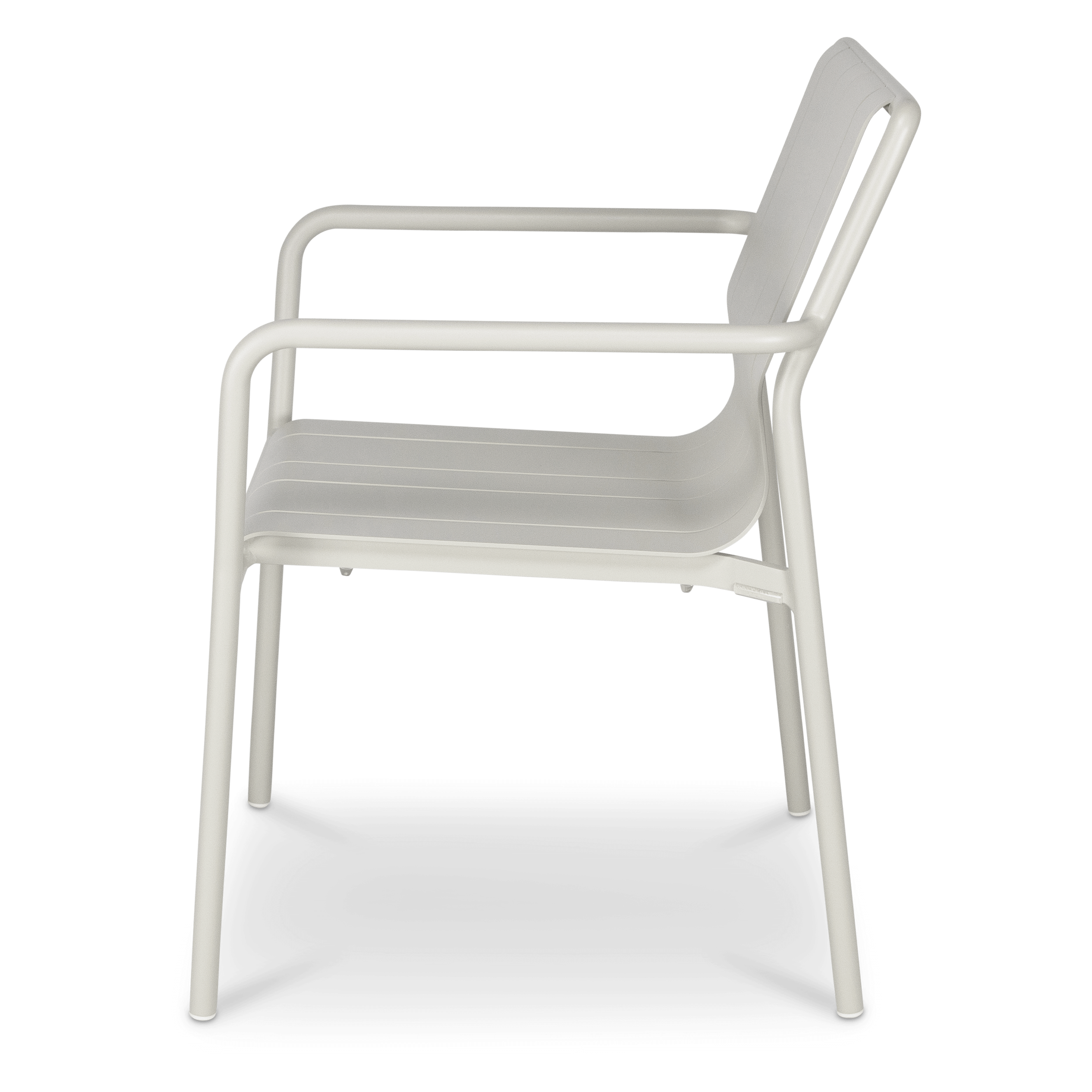 Flow Dining Chair in Silk Beige Aluminium