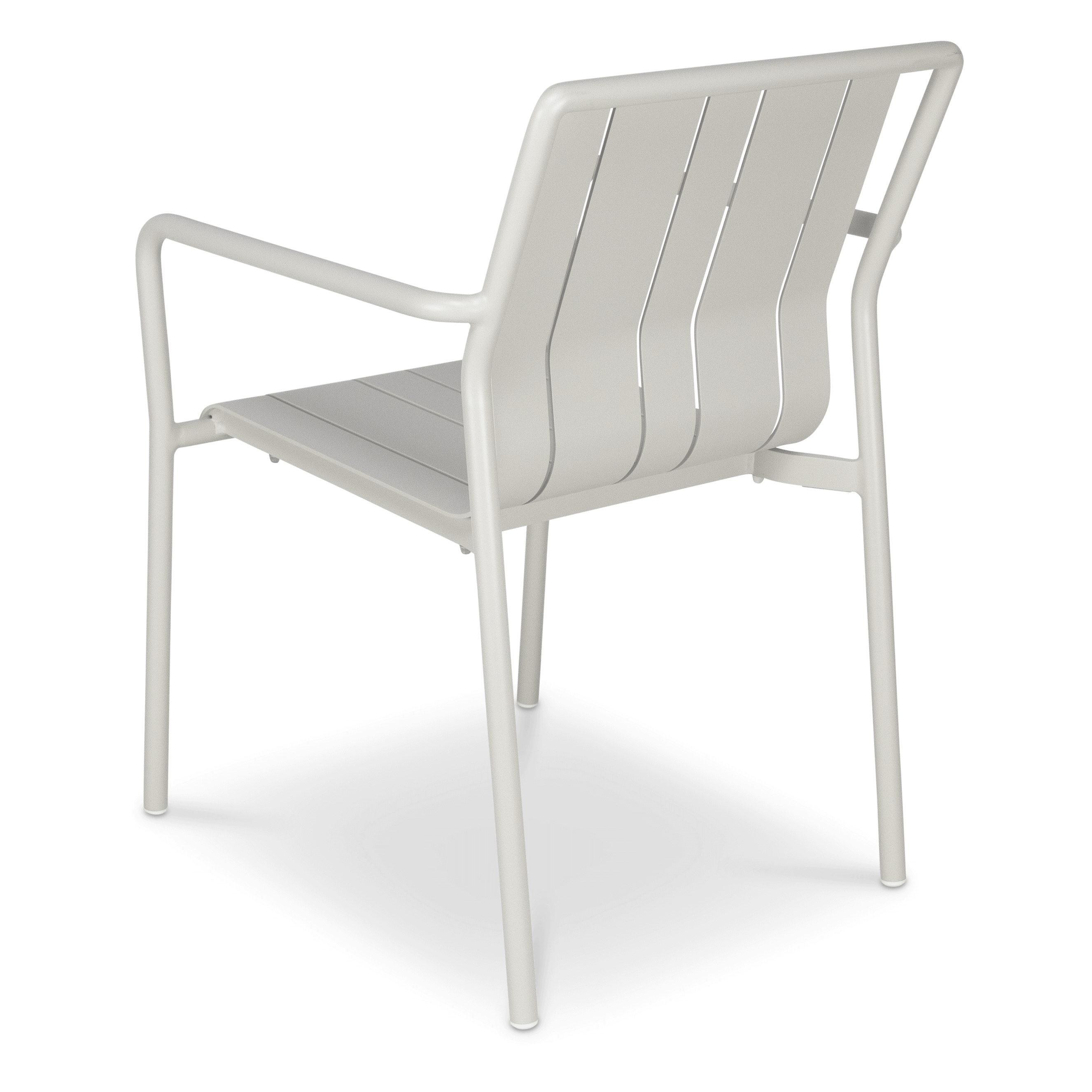 Flow Dining Chair in Silk Beige Aluminium