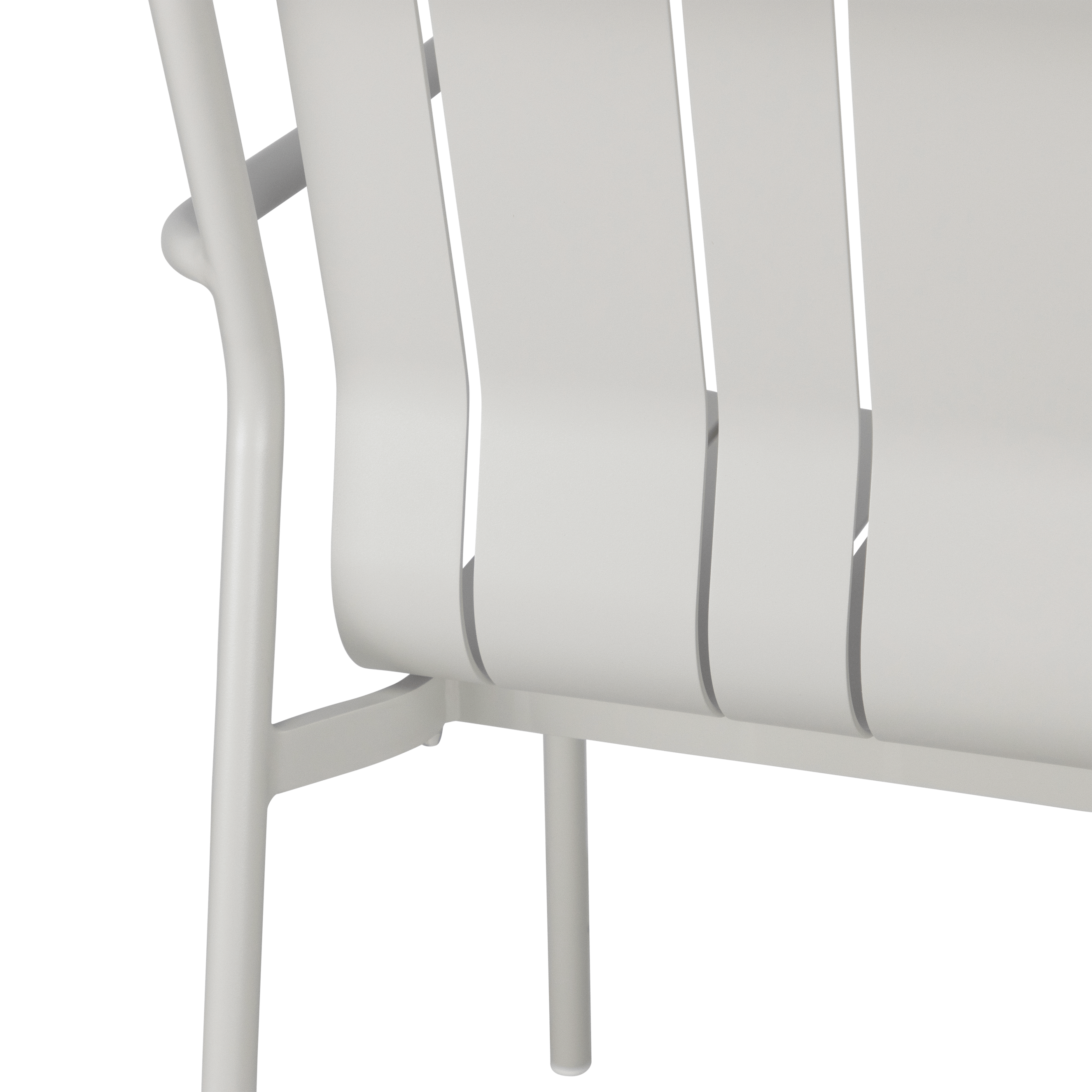 Flow Dining Chair in Silk Beige Aluminium