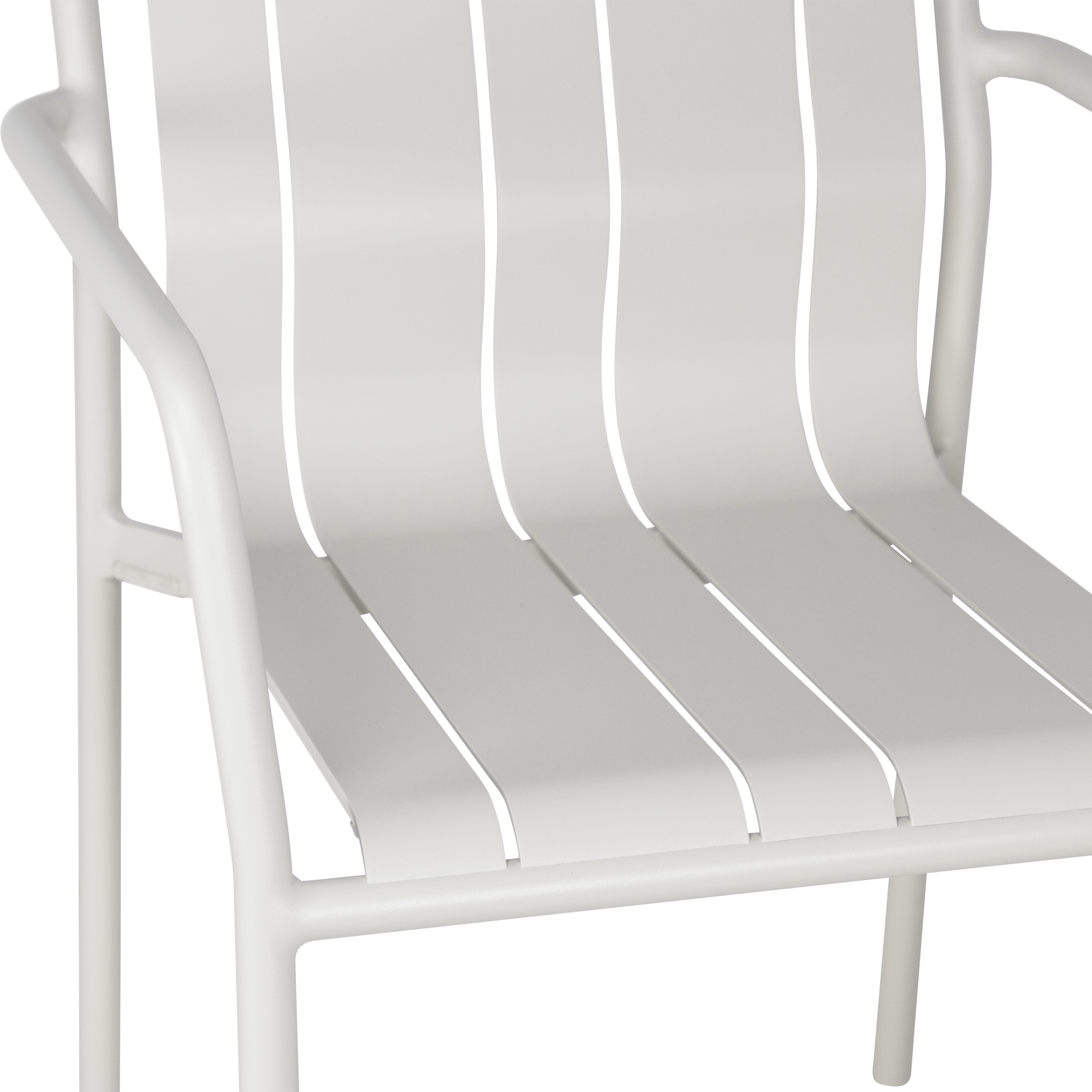 Flow Dining Chair in Silk Beige Aluminium
