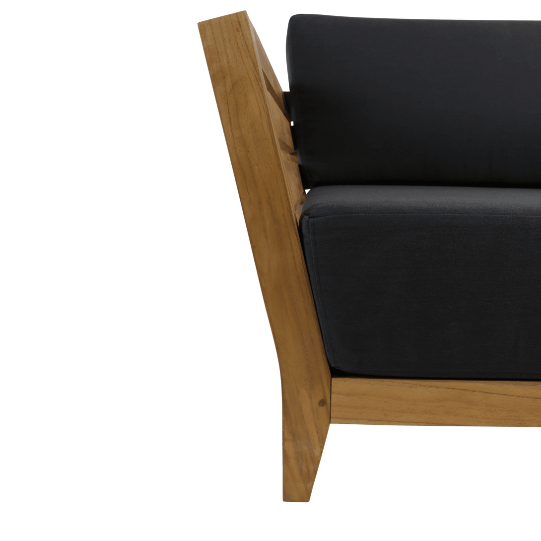 Daintree 3 Seater with 2 x Armchair Lounge Set in Premium Natural Teak